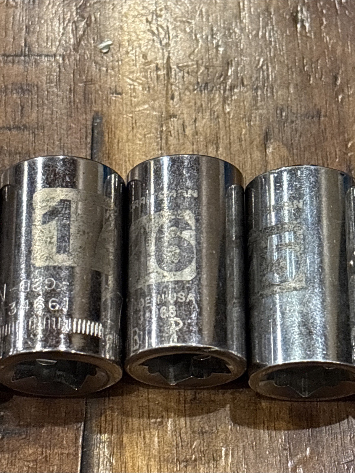 Craftsman 1/2” Laser Shallow Socket Set 9mm – 22mm 1/2” Drive 12pt 11pc USA EUC