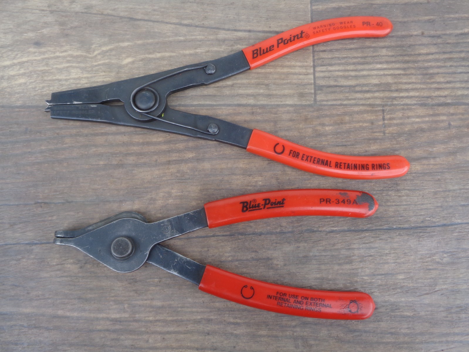 2 – Blue Point Snap Ring Pliers PR-40 & PR-349A Red Handles