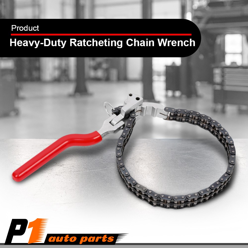 Fittings 60-160mm Oil Filter Change Pipe Heavy-Duty Ratcheting Chain Wrench