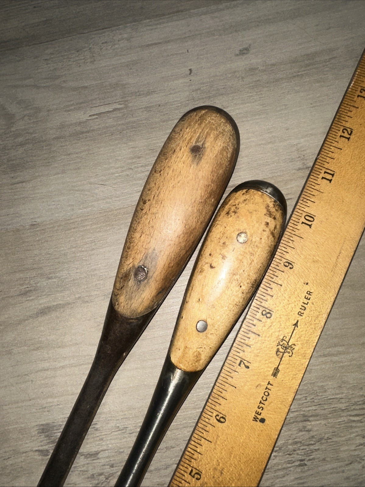 Vintage Federal Screwdriver Flat Slotted Wood Handle & Unbranded Perfect Handle
