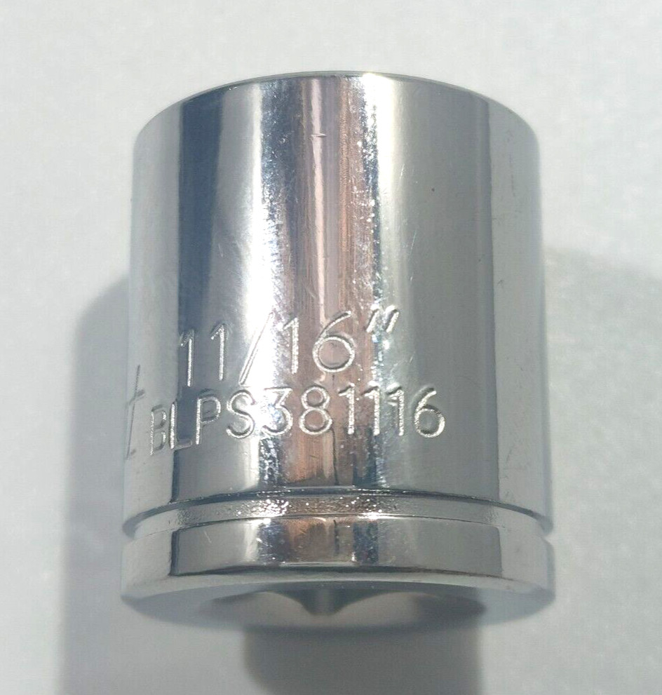 BLUE POINT BLPS381116, 3/8″ DRIVE, 11/16″ SOCKET, SHALLOW, 6 POINT *NEW/UNUSED*