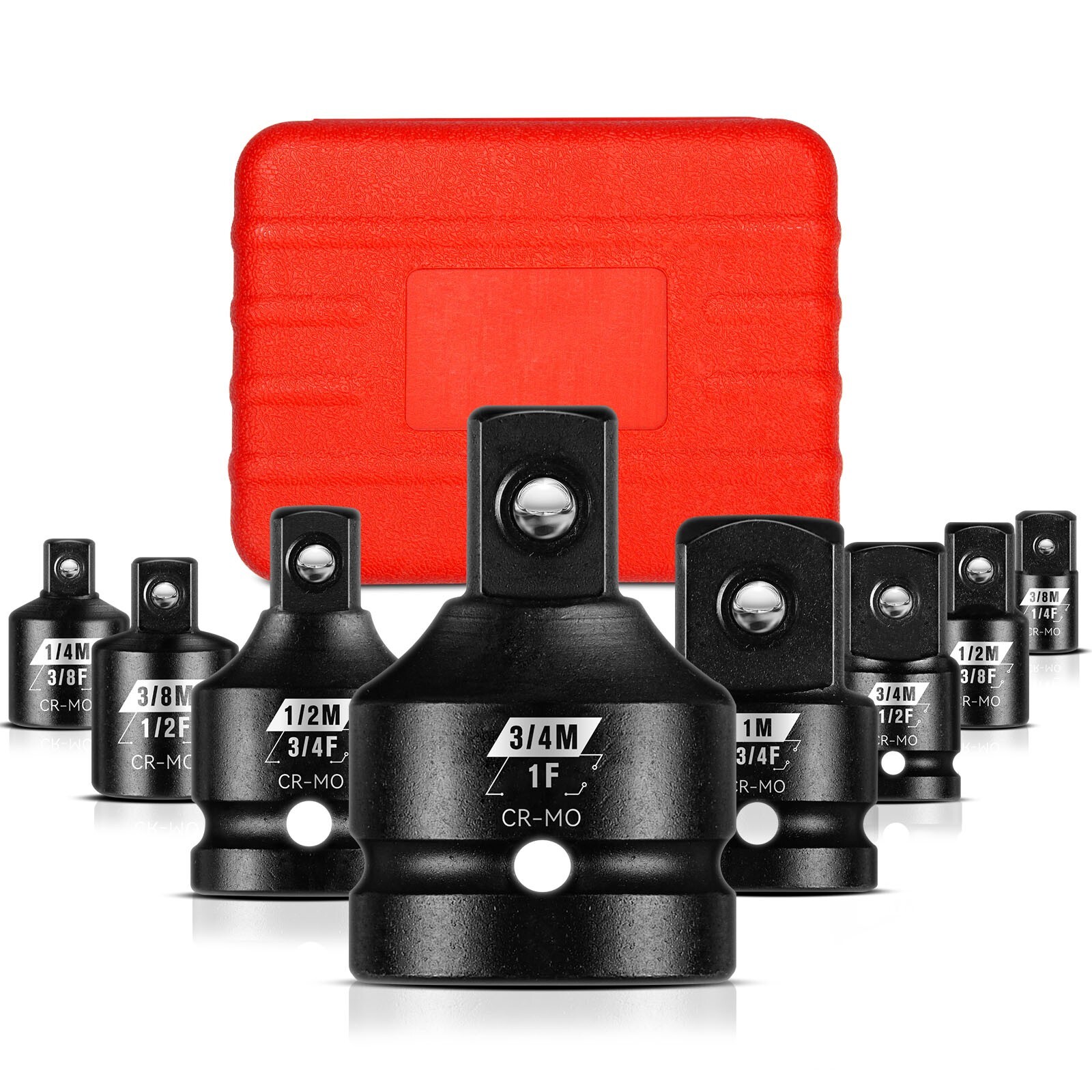 Boen Impact Wrench 1/2 Inch Brushless Electric, With 8 PCS Socket Adapter set，75