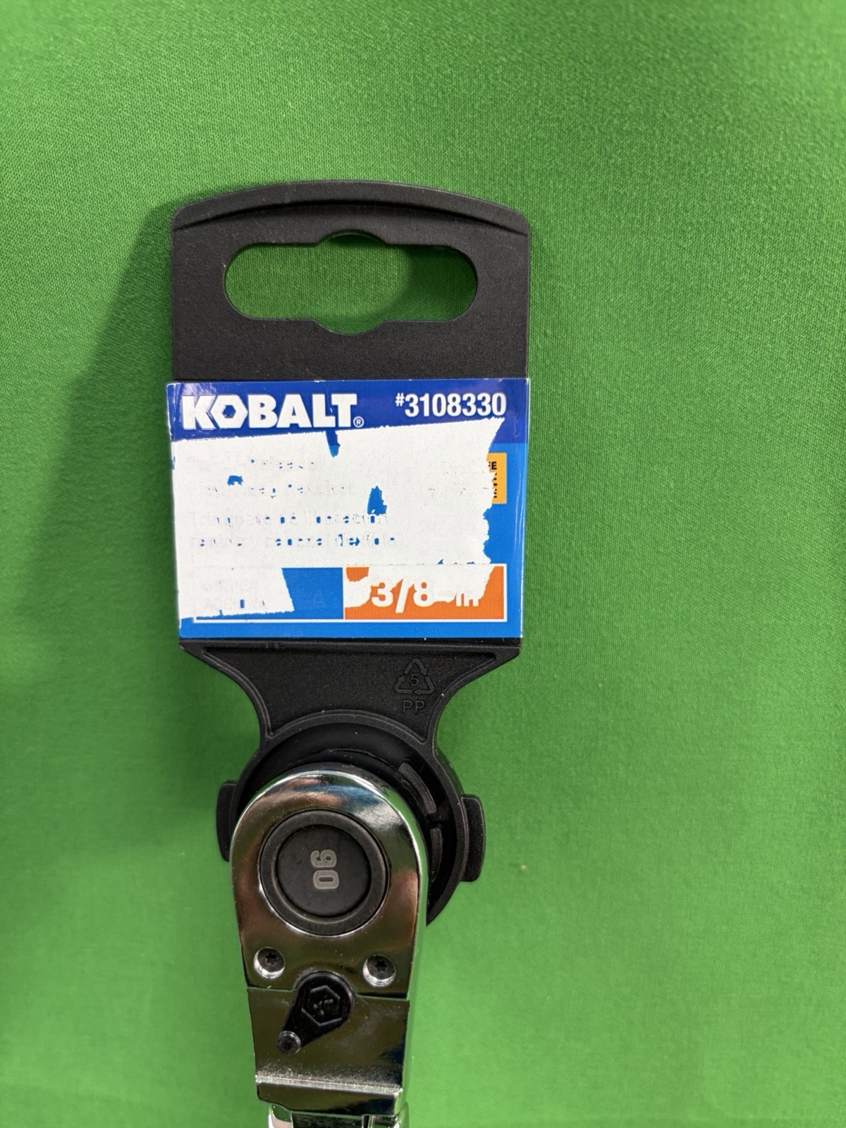 KOBALT 3108330 Pro 90 Flex Head Ratchet 3/8″ Drive 90-Tooth Fine Gear Ratchet D5