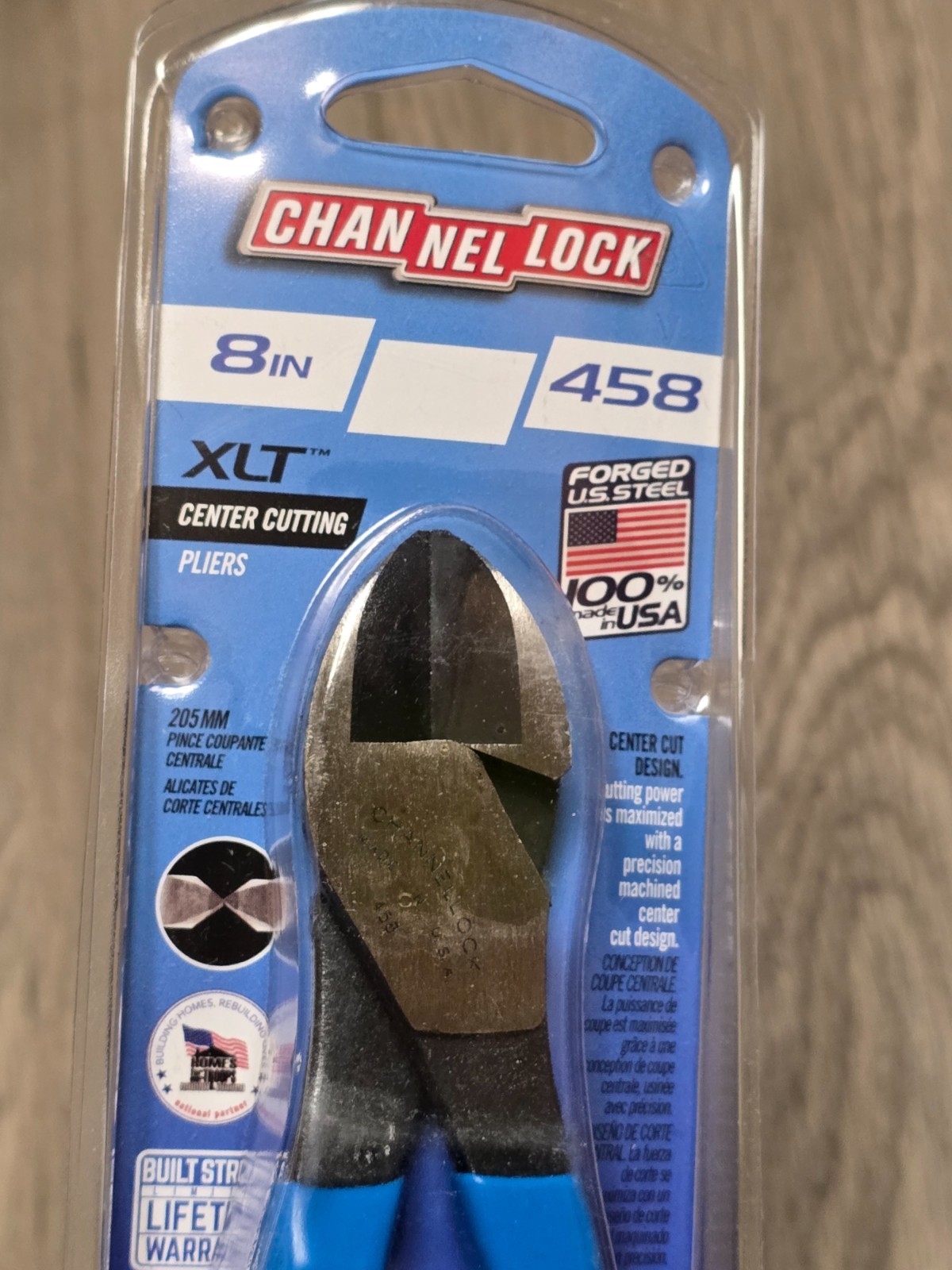 Channellock 458, 8″ XLT Center Cut Long Handle Wire Cutters, USA