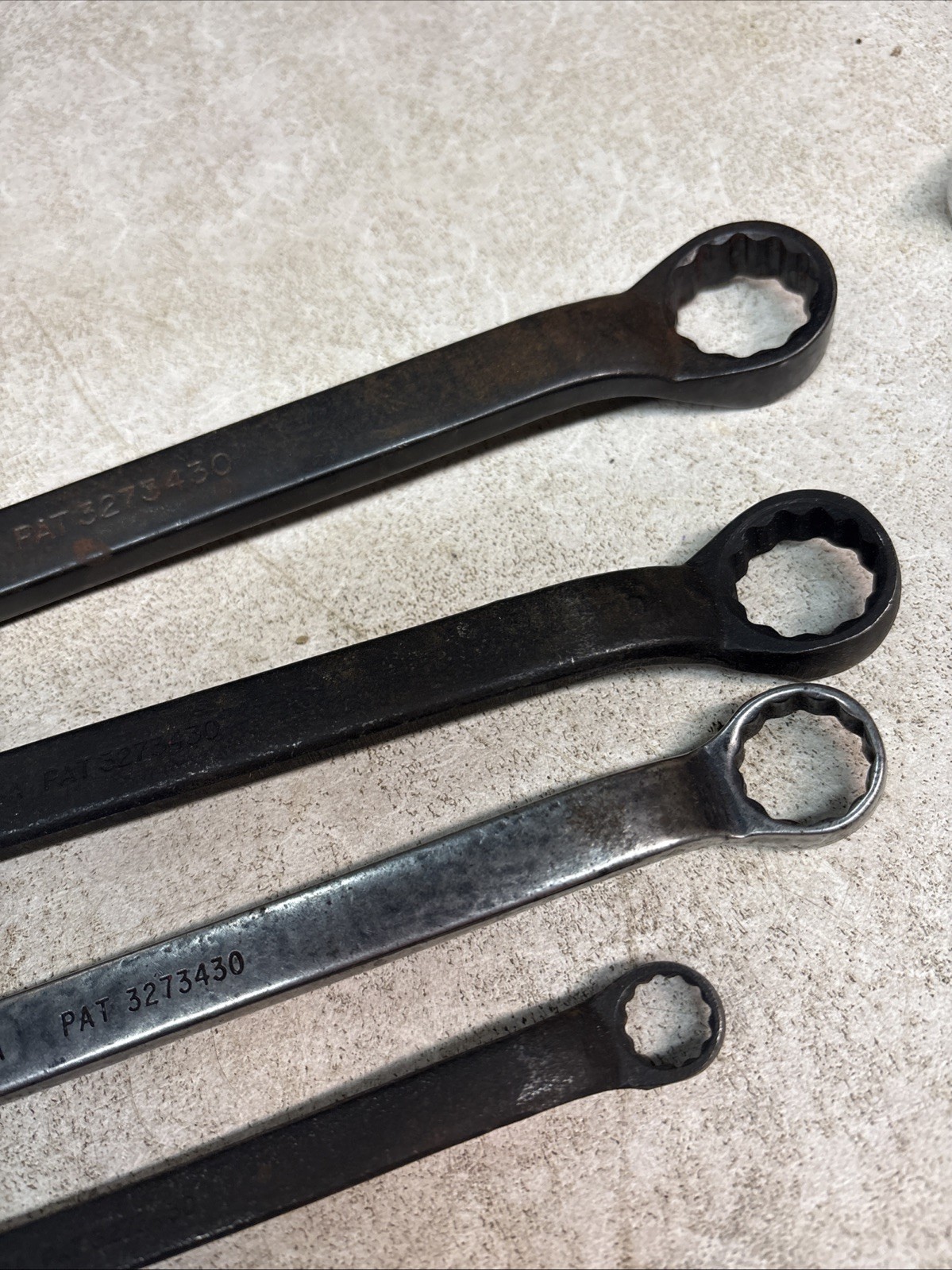 Lot Of 4 Vintage Snap-on Box End Wrenches GXB2830, Gxb2426, Gxb1214, And Xb2022