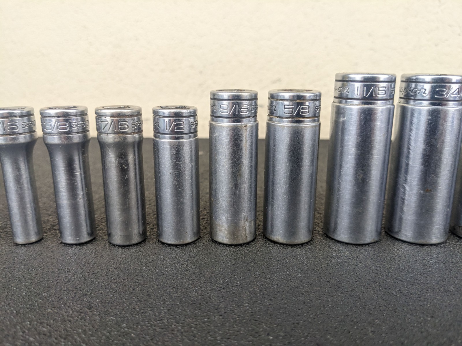 #bj202 Snap on Tools 211SFSY 3/8″ Drive Deep Chrome Socket Set Socket Set