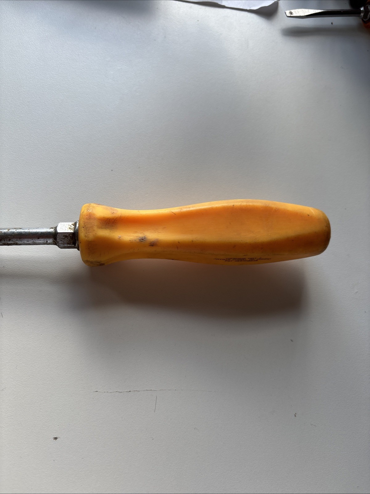 Snap-on SDD8 3/8″ Tip 8″ Long Shaft Flat Screwdriver Heavy Duty Orange Handle