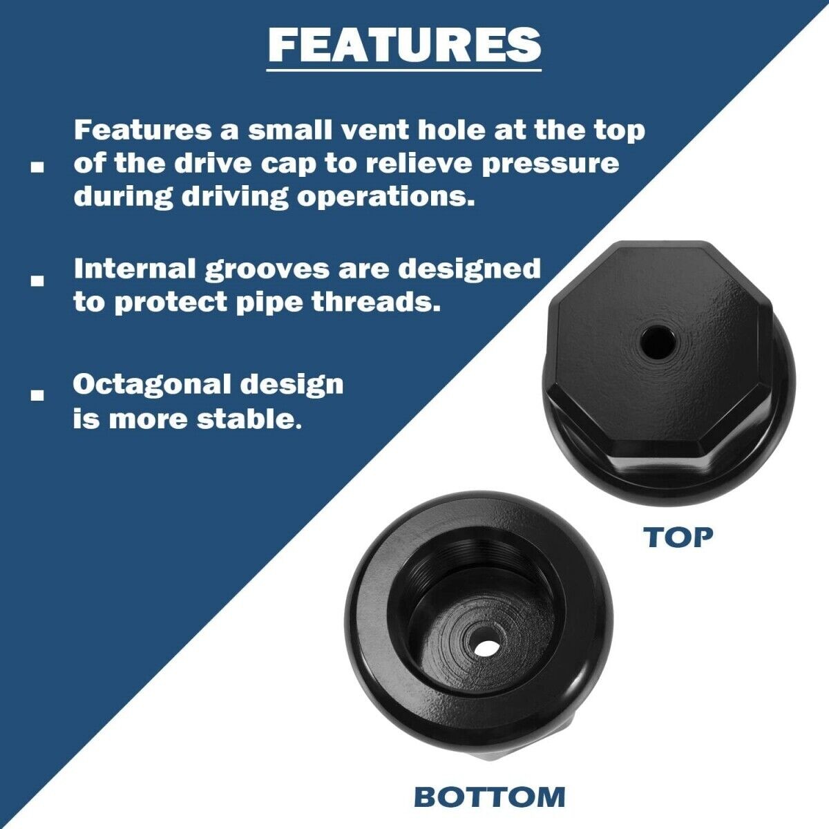 1695 1-1/4 In Malleable Point Well Drive Cap for Drive Well Points, DRCAP 125