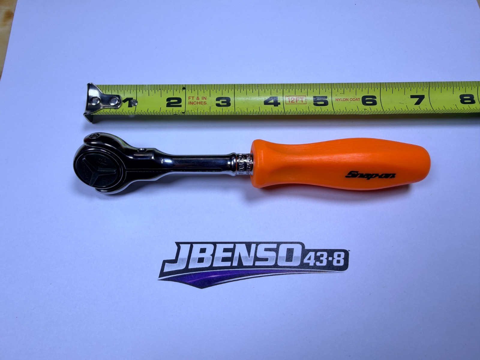 Snap-on Tools NEW ORANGE 1/4″ Hex Hard Grip Swivel Head Bit Ratchet THNFDM72O