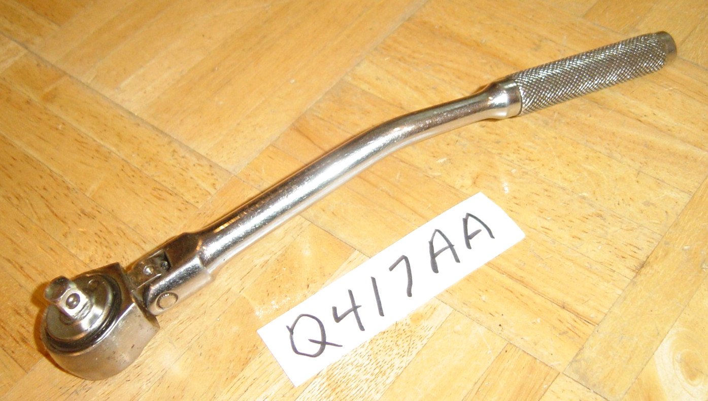 STANLEY TOOLS VINTAGE 3/8 DR. 10-1/2 INCH LONG FLEX BENT-HANDLE RATCHET 86-201S