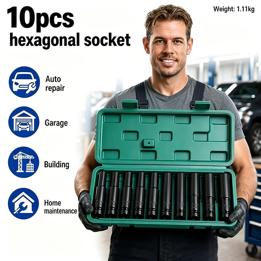 BOURVILL 10-Piece 1/2-Inch Drive Socket Set