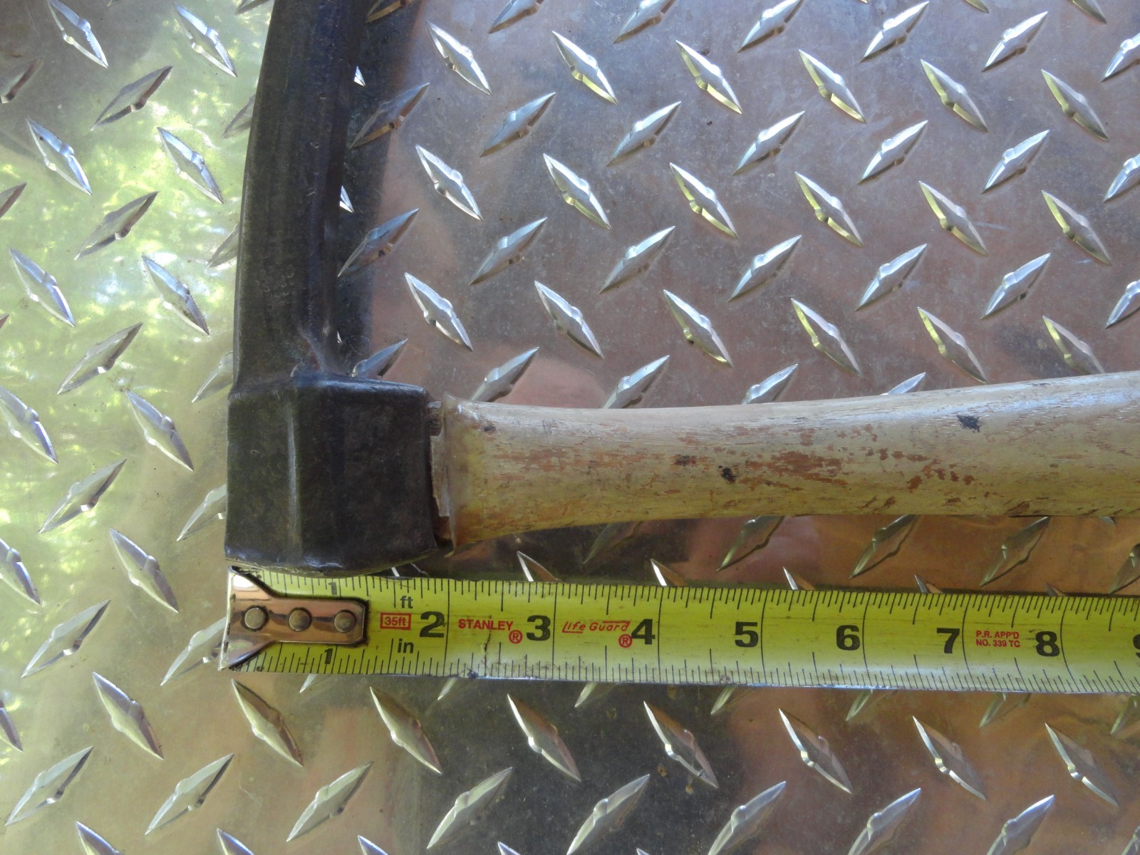 BODY REPAIR HAMMER USED 16″ HANDLE 8 1/4″ LONG REACH HEAD 1 1/2″ FACE FAST SHIP