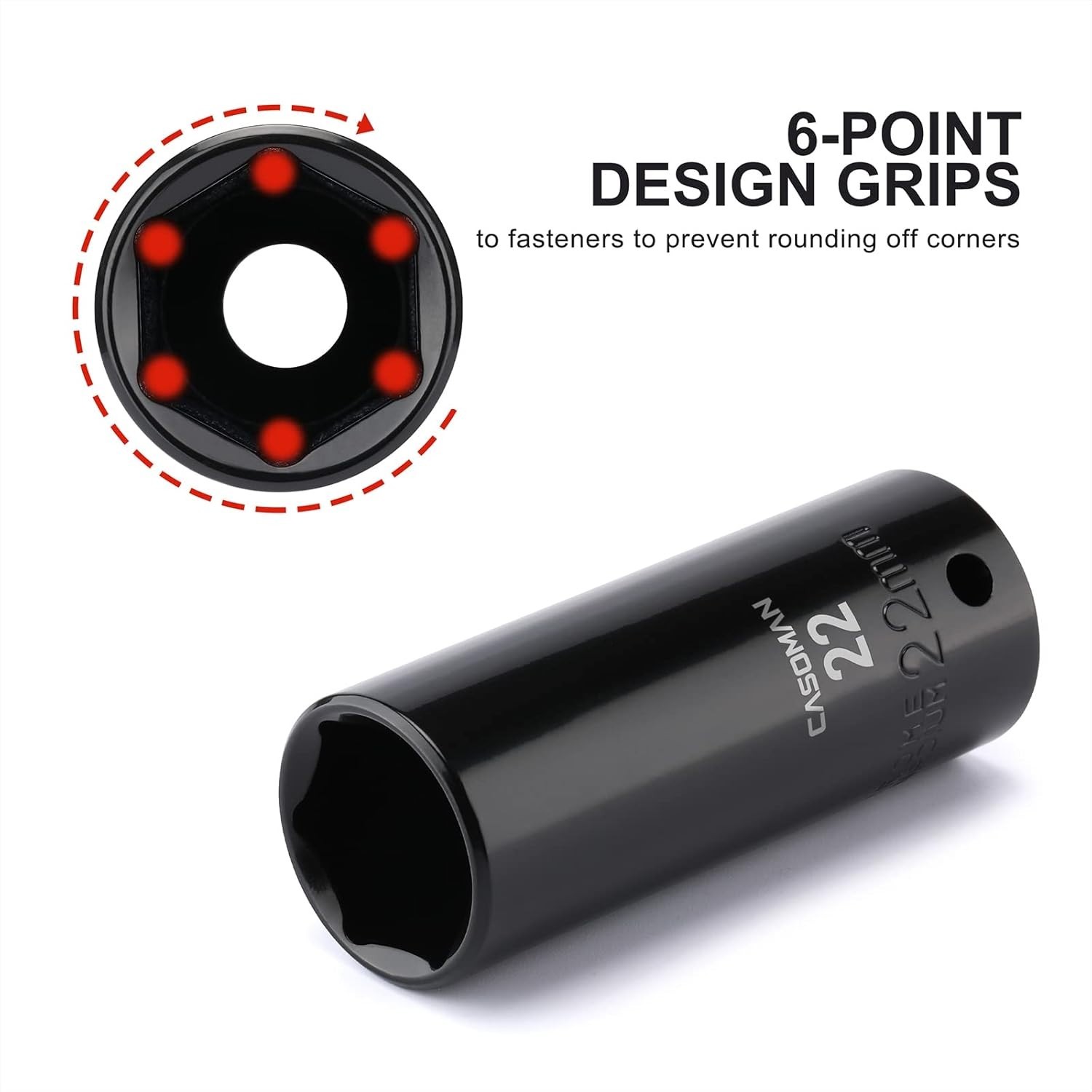 14-Socket Metric Set in Chrome Vanadium with Corrosion-Resistant Finish