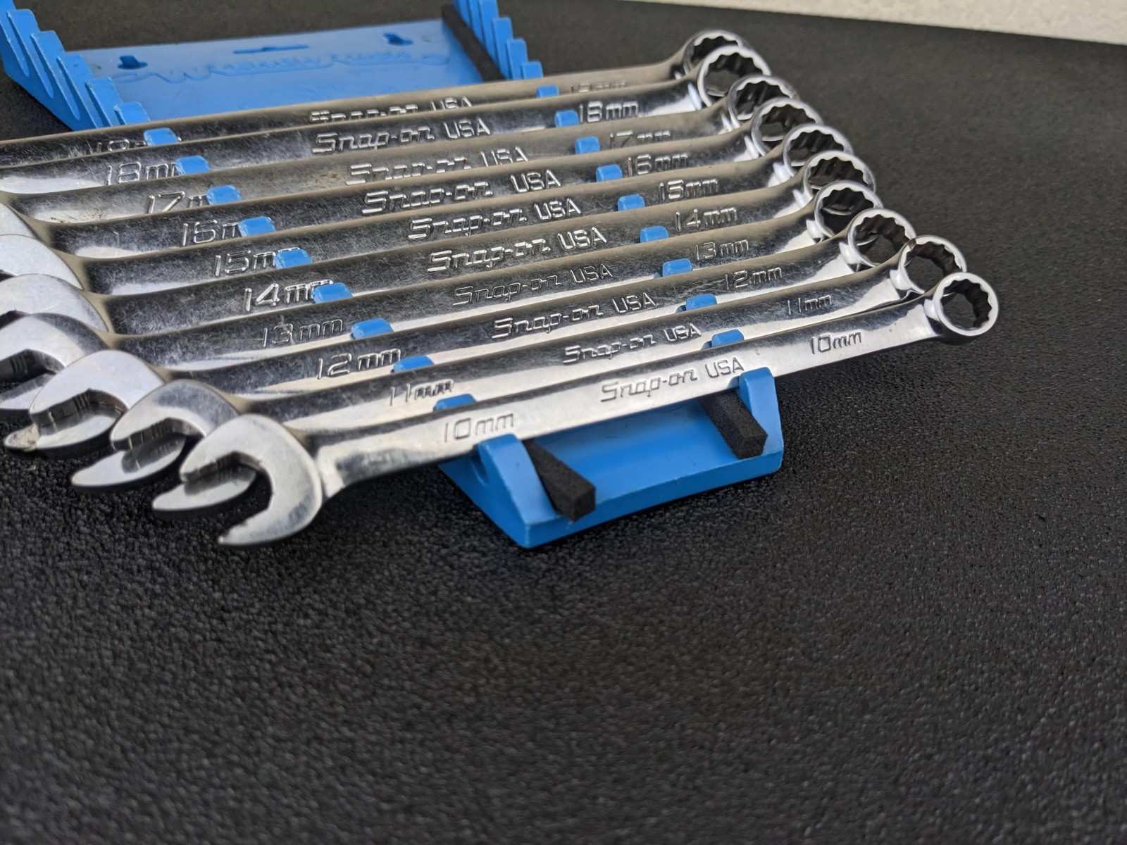 #bp039 Snap-On Tools 10pc 12point METRIC Flank Drive PLUS Wrench Set SOEXM710