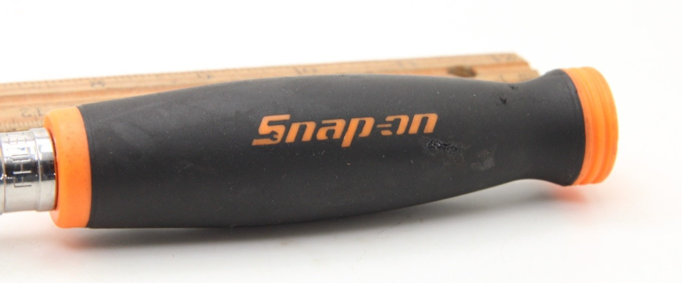 Snap-on FHL80 3/8″ Long-Handle Ratchet 80 Tooth Soft Grip Orange 12.5″ USA