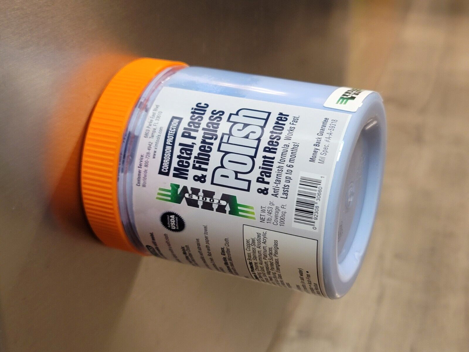 VIM Tools Magnetic Jar w/ Flitz Polish for Metal, Plastic & Fiberglass #MJPP