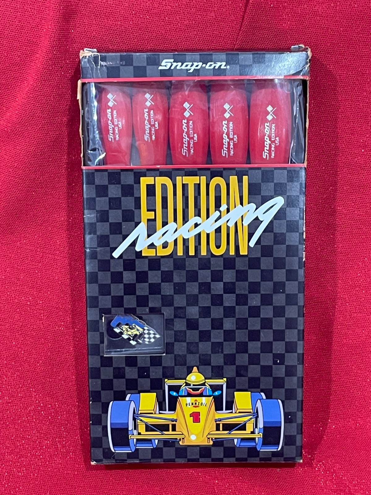 Snap On Tools Racing Edition 5 Piece Screwdriver Set w/Red Handle Formula One