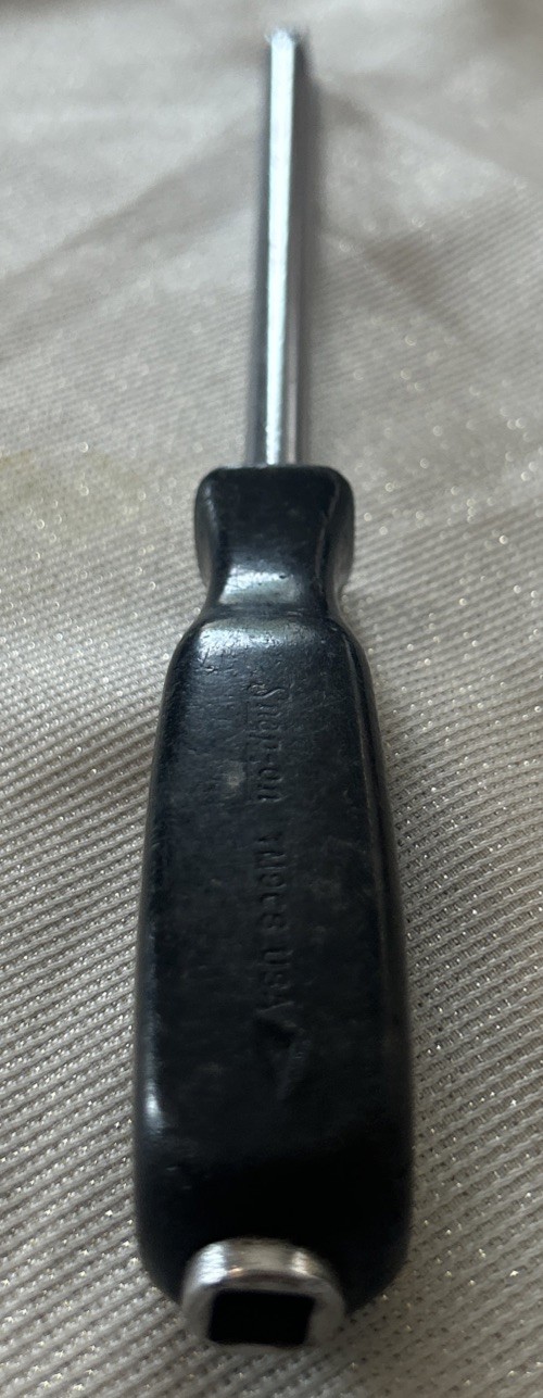 Snap-On TM9CS 1/4 “Drive 9″ Long Shank Socket Driver Black Hard Plastic Handle