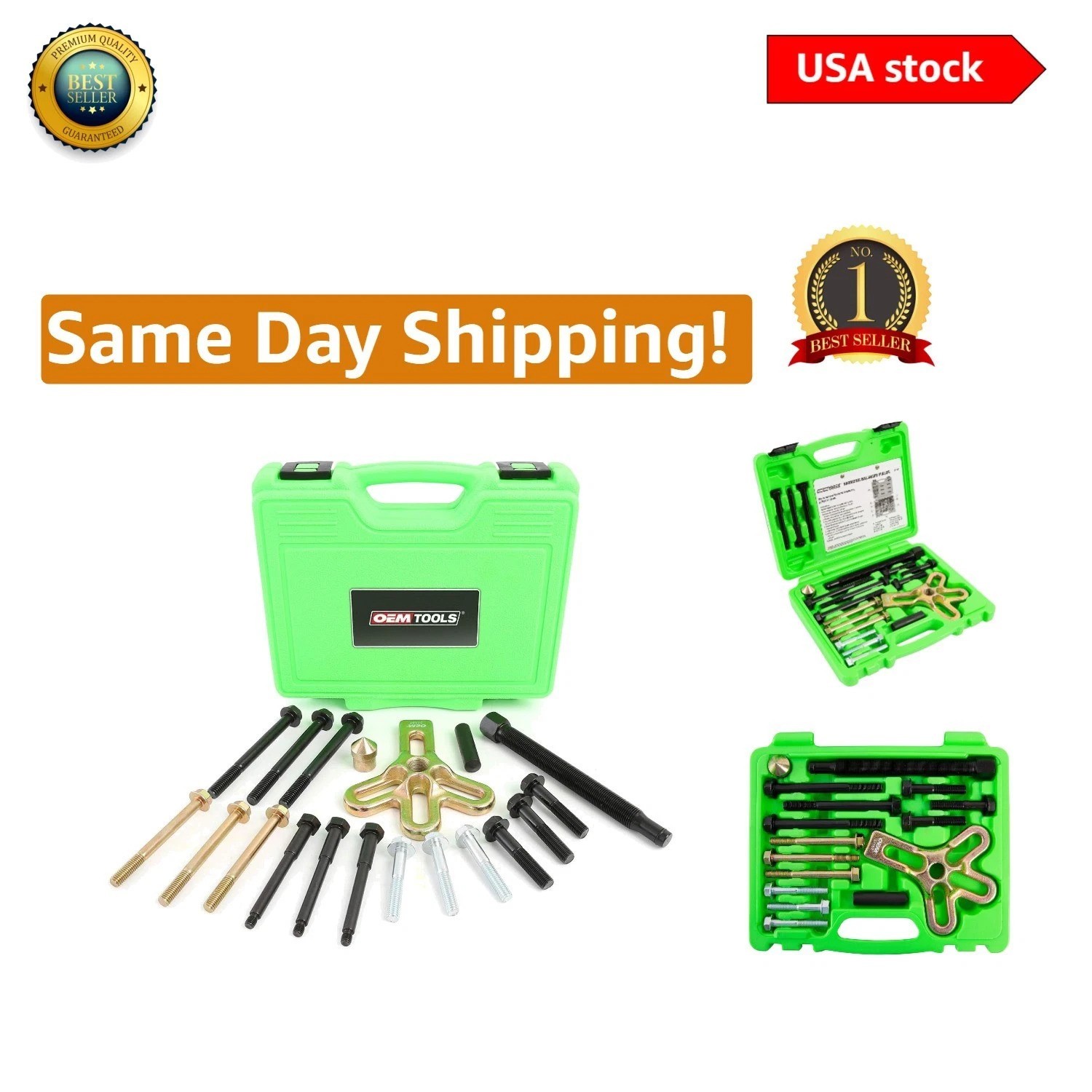 37187 Harmonic Balancer Puller Kit – Heat-Treated Steel, Easy & Versatile Use