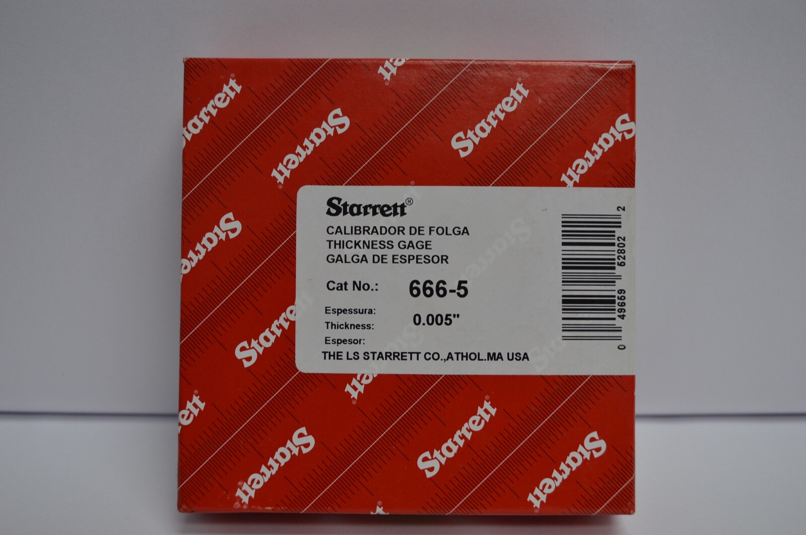 Starrett 666-5 – .005″ Steel Feeler / Shim Gauge Stock 1 Roll 7.6 metres 25 feet