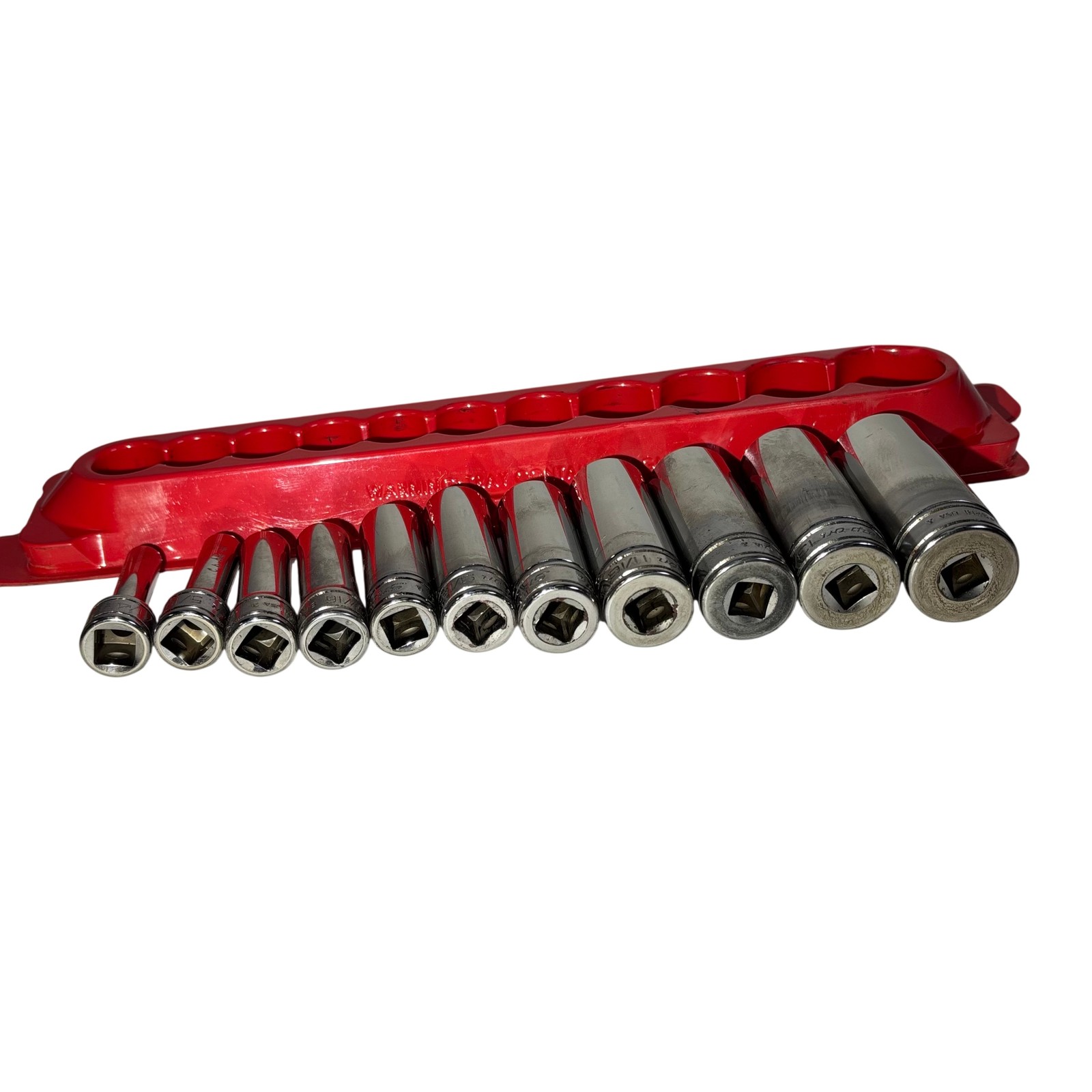 Snap-On Tools 211SFSY 11-Piece 3/8» Drive 6-PT 1/4-7/8» SAE Deep Socket Set