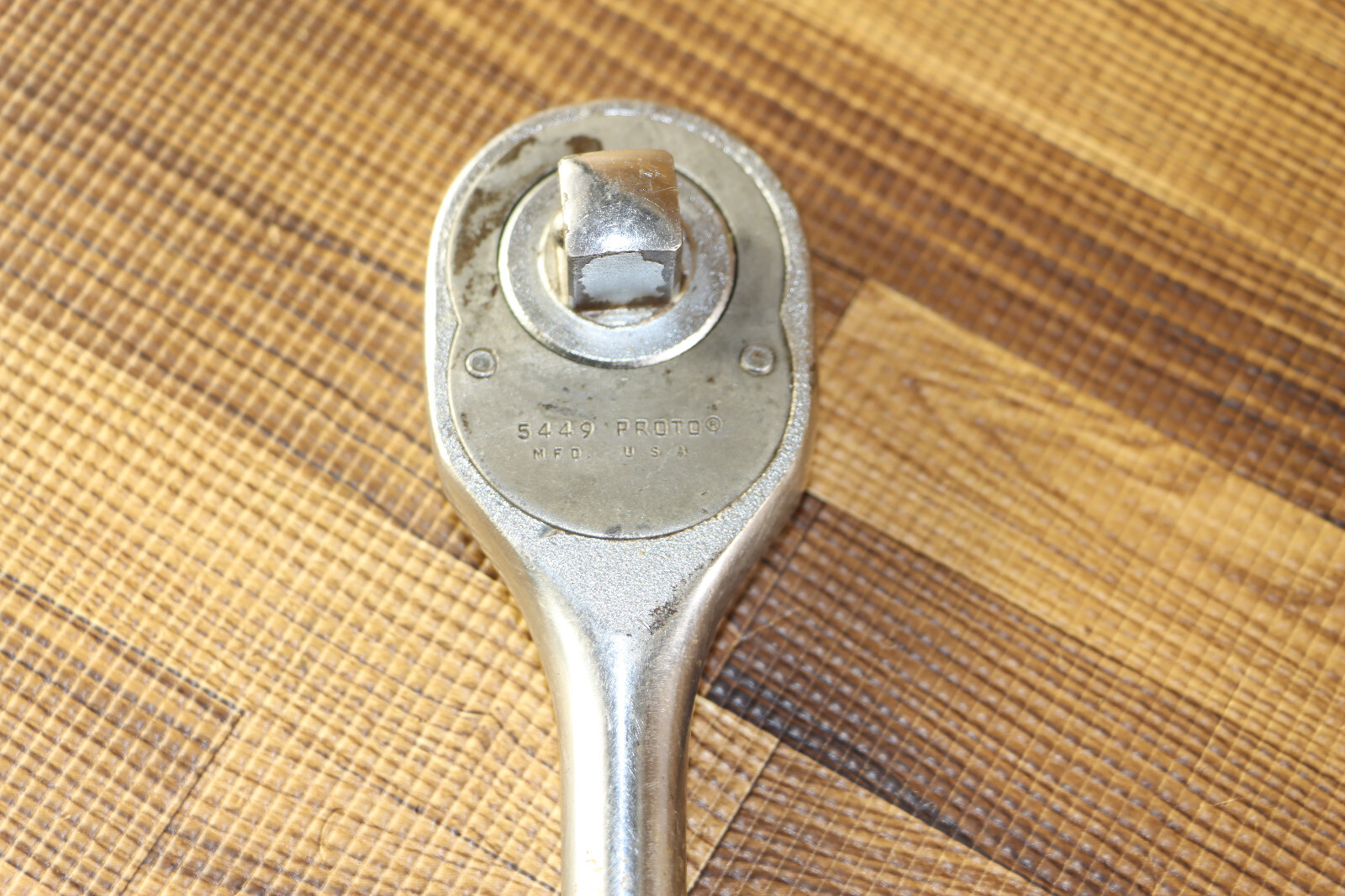 Proto 5449 10″ Pear Head 1/2″ Drive Standard Ratchet Knurled Handle USA