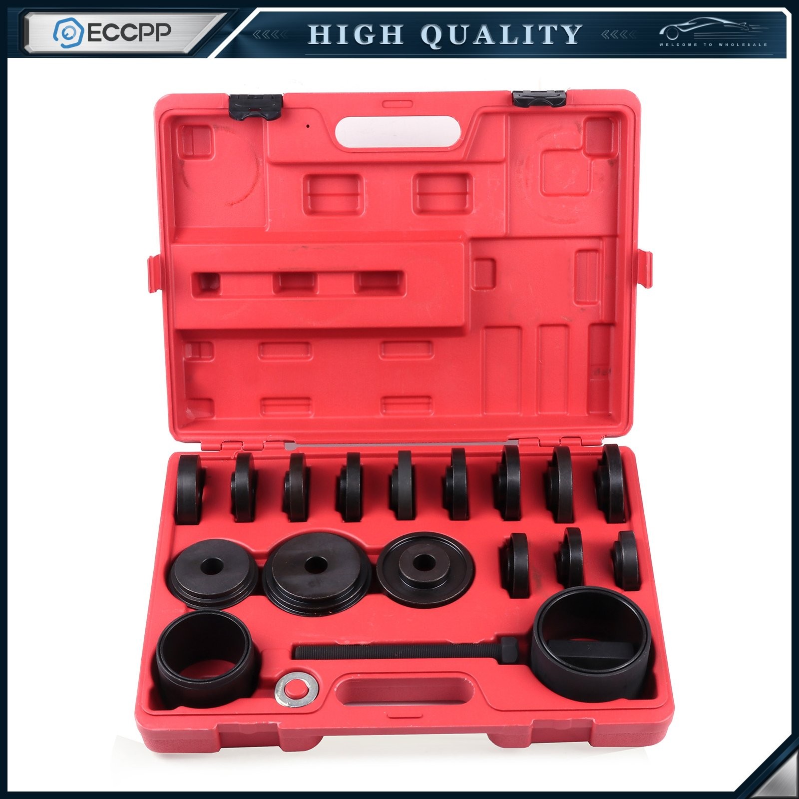 23PC Front Wheel Drive Bearing Press Tool Removal Adapter Puller Pulley Kit FWD