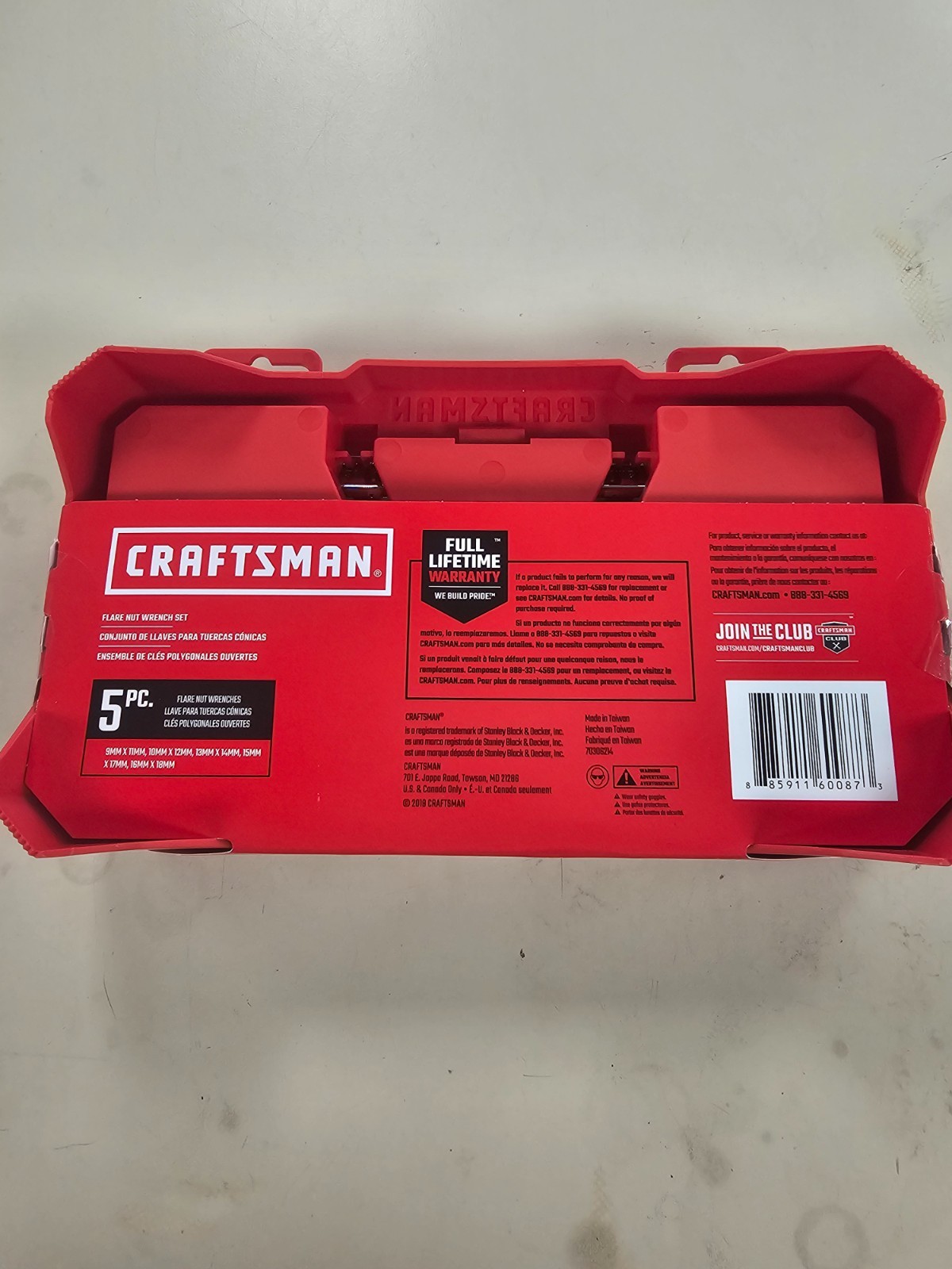 Craftsman CMMT99333 5PC Metric Flare Nut Wrench Set 9mm-18mm NEw