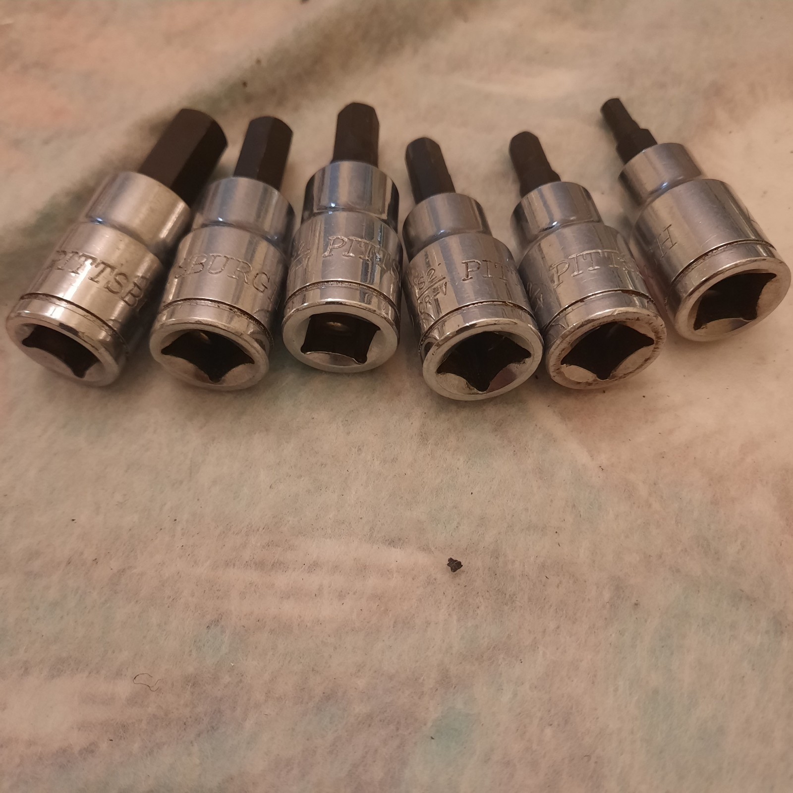Pittsburgh 3/8 Dr Metric Hex Socket Set 6 Pc. 10, 8, 7, 6, 5, & 4 mm.