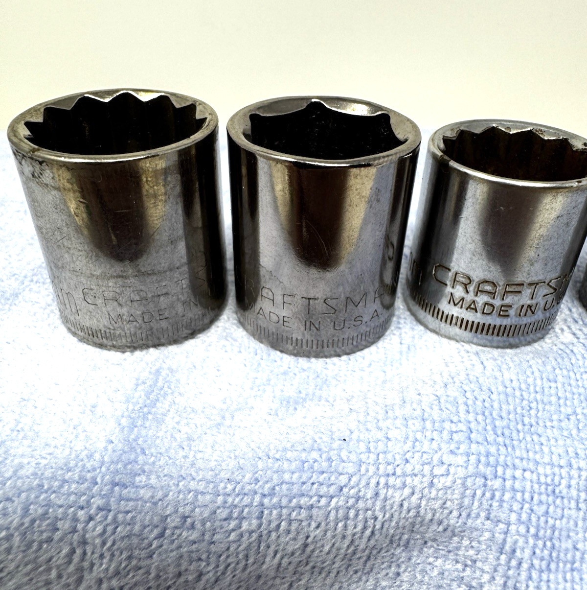 Craftsman Socket Set 3/8” Drive 9, 10, 14, 15, 16, 17, 18, 19mm 6pt and 12pt