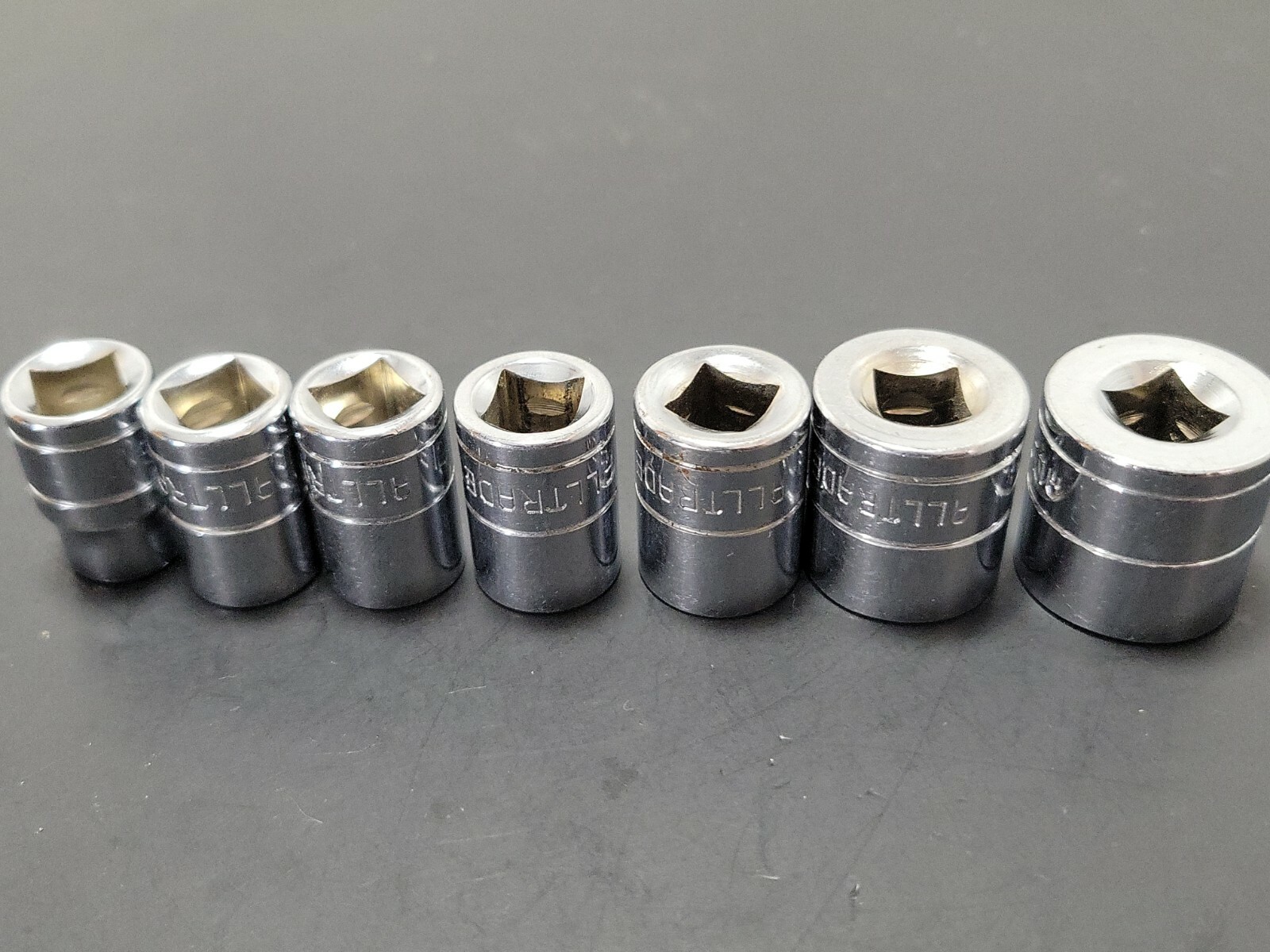 (7) ALLTRADE Shallow Sockets 12mm 13mm 14mm 17mm 19mm Metric 3/8″ Drive 12 Point