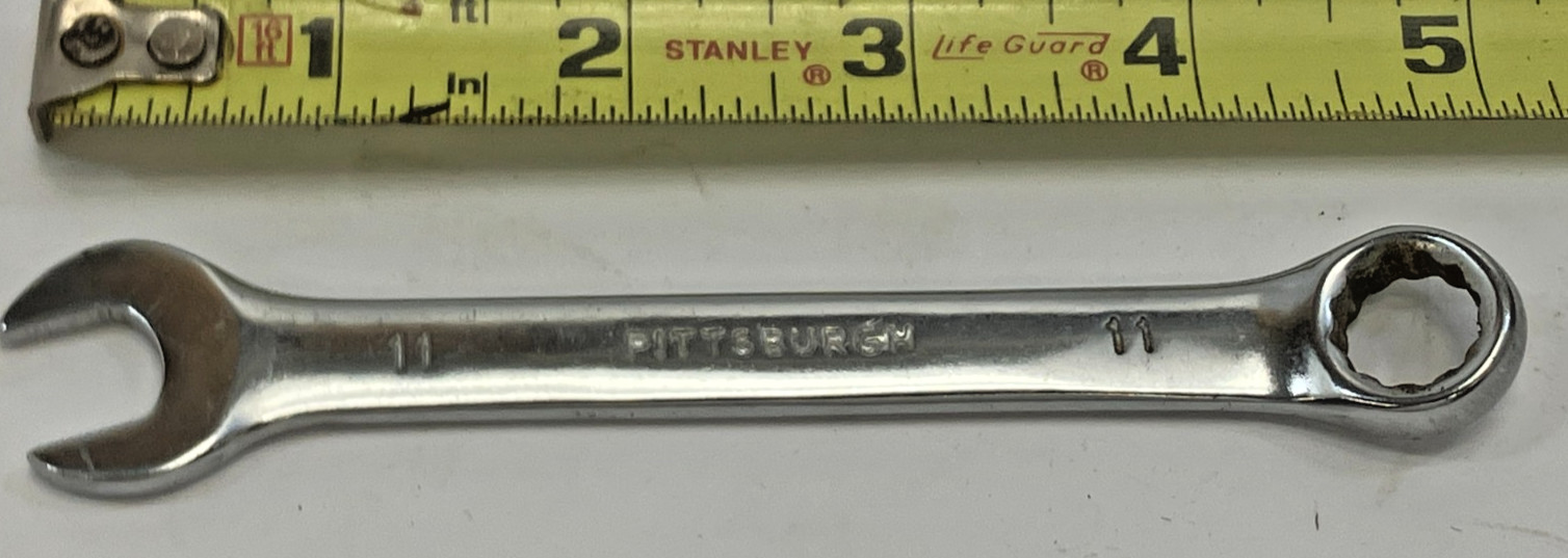 Pittsburgh 11 mm x 11 mm Combination Wrench 12 Pt 5.75″ long