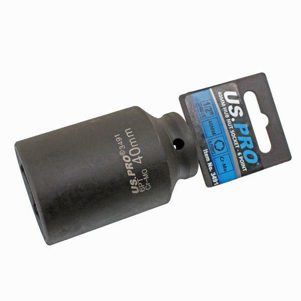 US PRO Tools 40mm 1/2″ dr 6 Point Deep Hub Nut Socket, Gearbox etc 3491