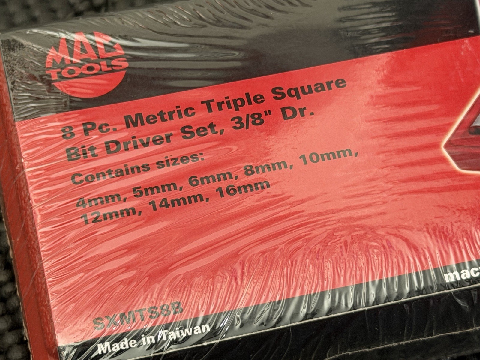 NEW Mac Tools 3/8″ Drive 8PC Triple Square Driver Set – SXMTS8B