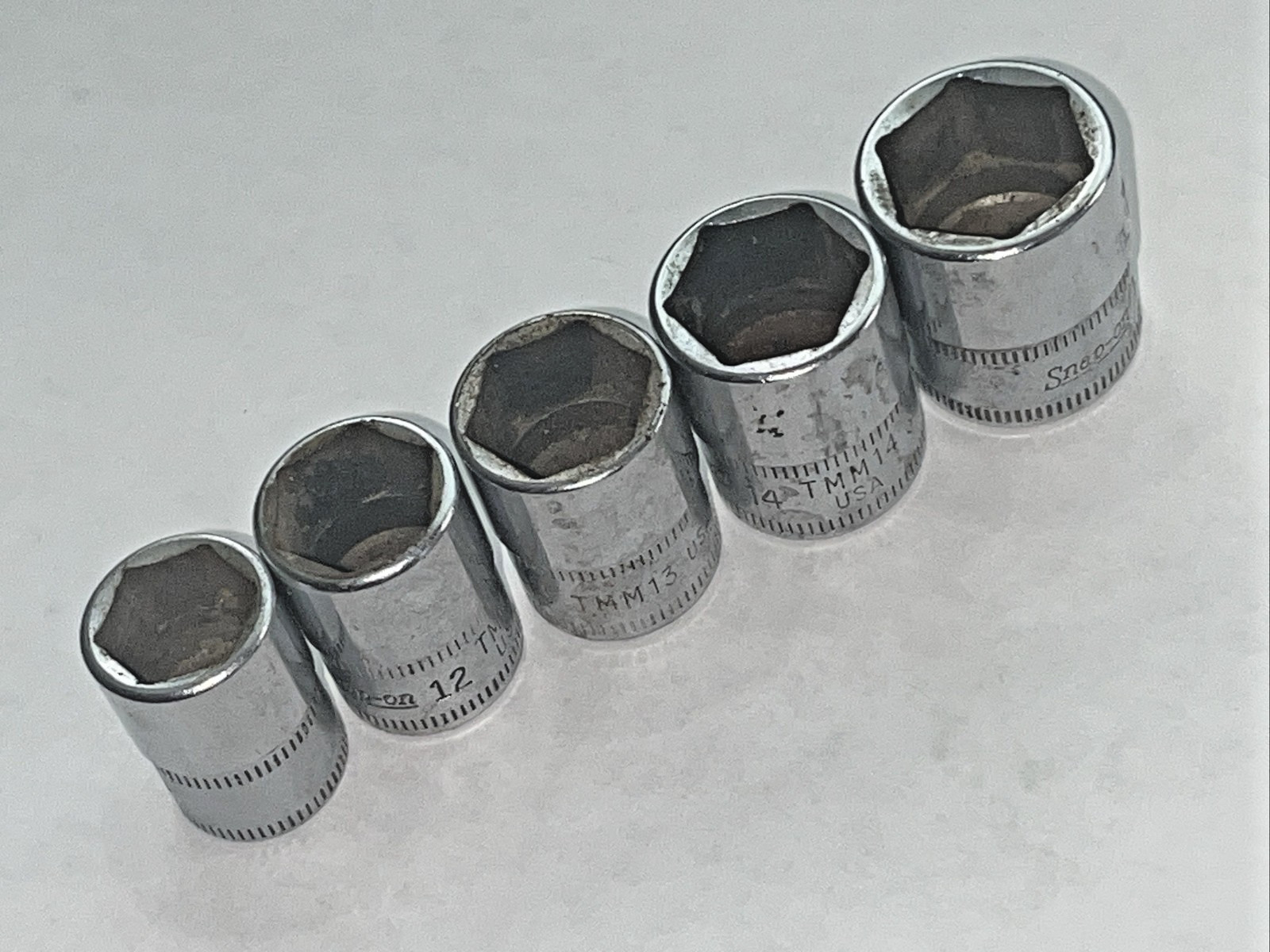 SNAP-ON TOOL 1/4″ DR METRIC 6 POINT SOCKET SET TMM15 TMM14 TMM13 TMM12 TMM11 USA