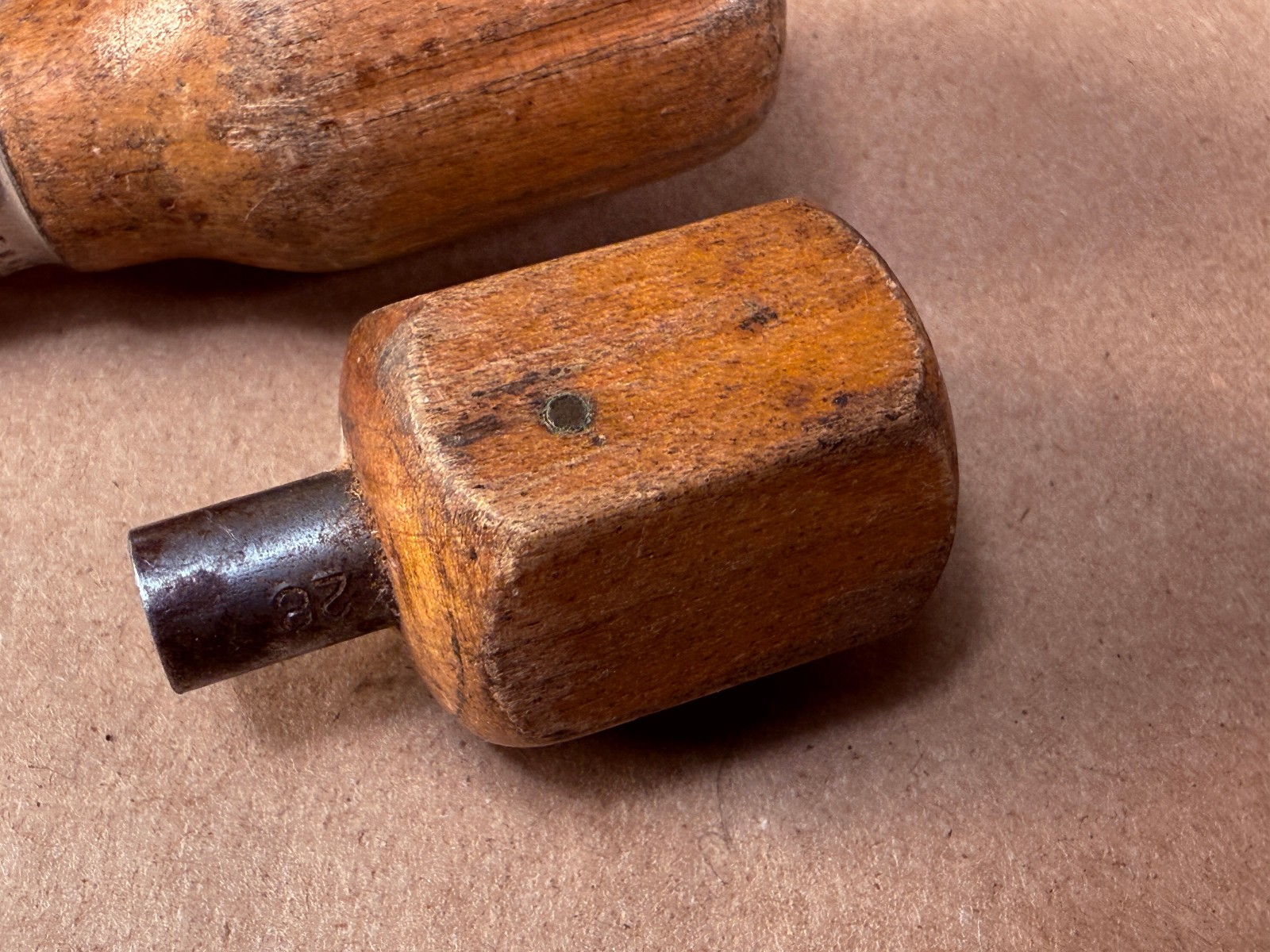 Pair Vintage – APEX 1/4” Wooden Bit Holder Screwdriver Nut Driver 28 & 1510