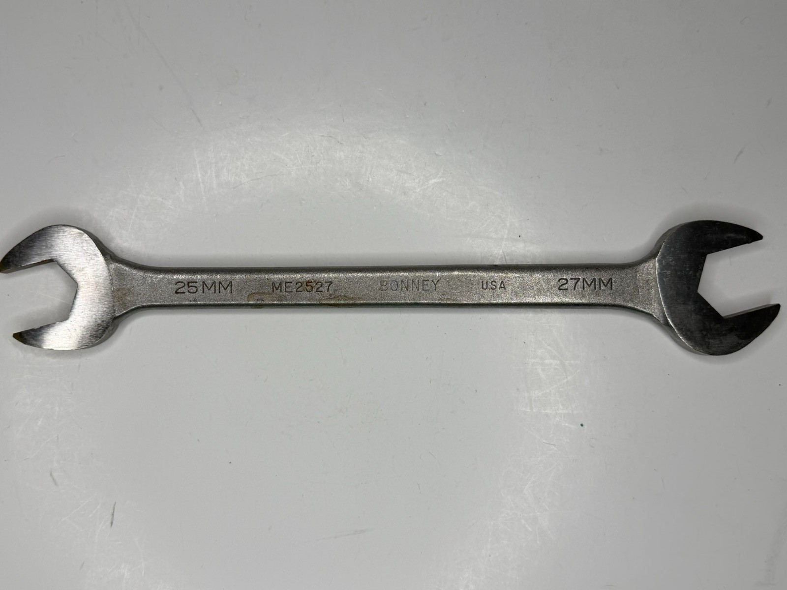 Bonney ME2527 25mm x 27mm Open End Wrench Made In USA Vintage