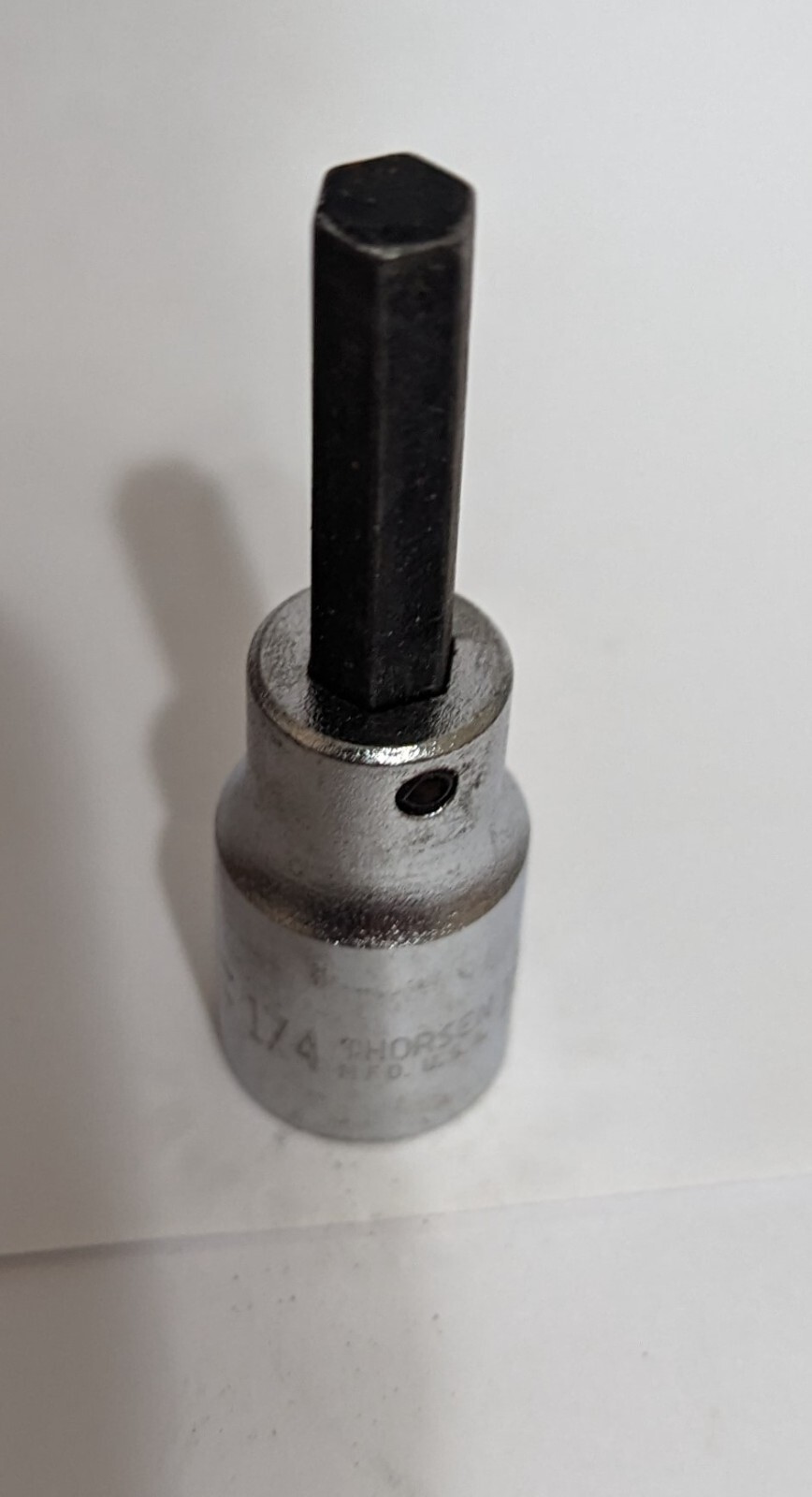 1/4″ HEX BIT [3/8 DRIVE] [THORSEN 18408] 1/4 .25 ALLEN (QTY: 1) USA NOS