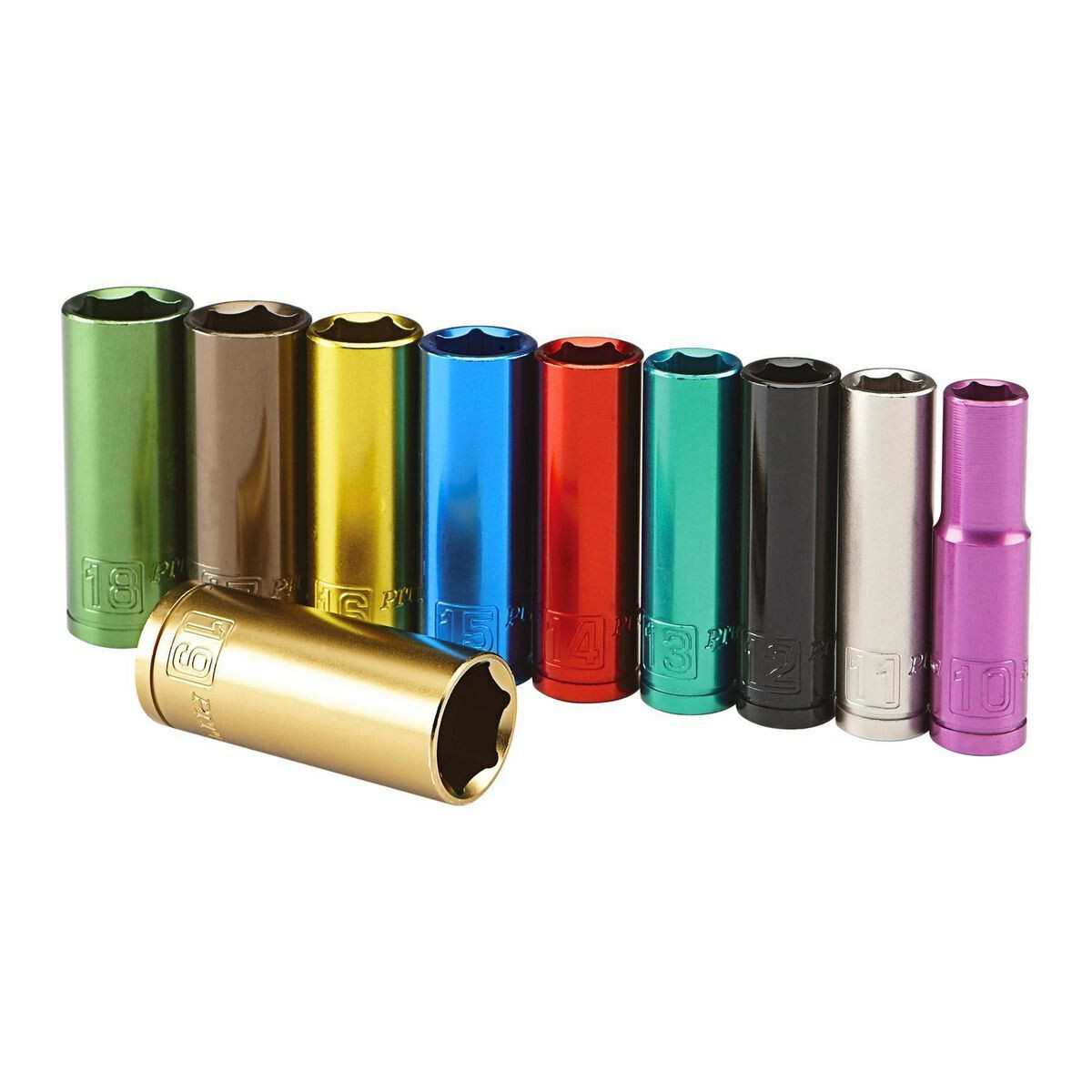 Socket Set 3/8″ Drive Color Coded Deep Wall 10pc (Metric) | Free US Shipping!