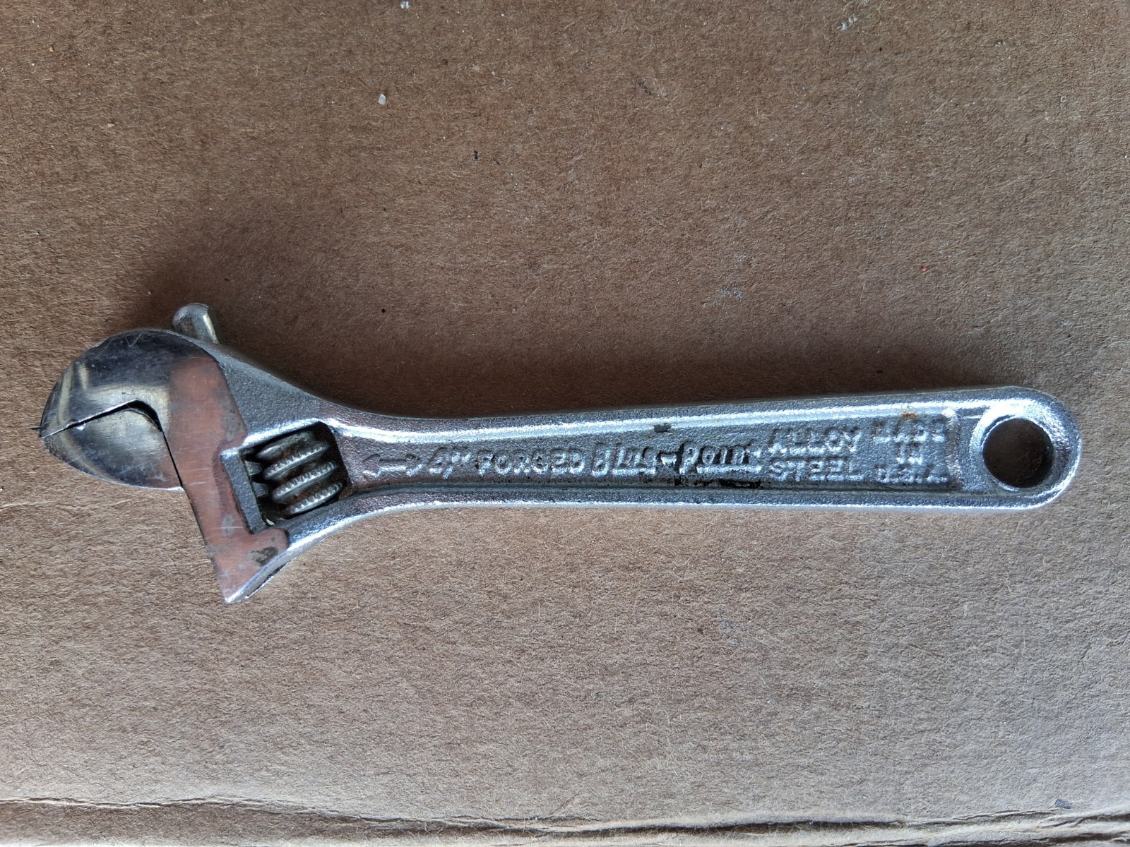 vintage blue point snap on 4” adjustable spanner wrench
