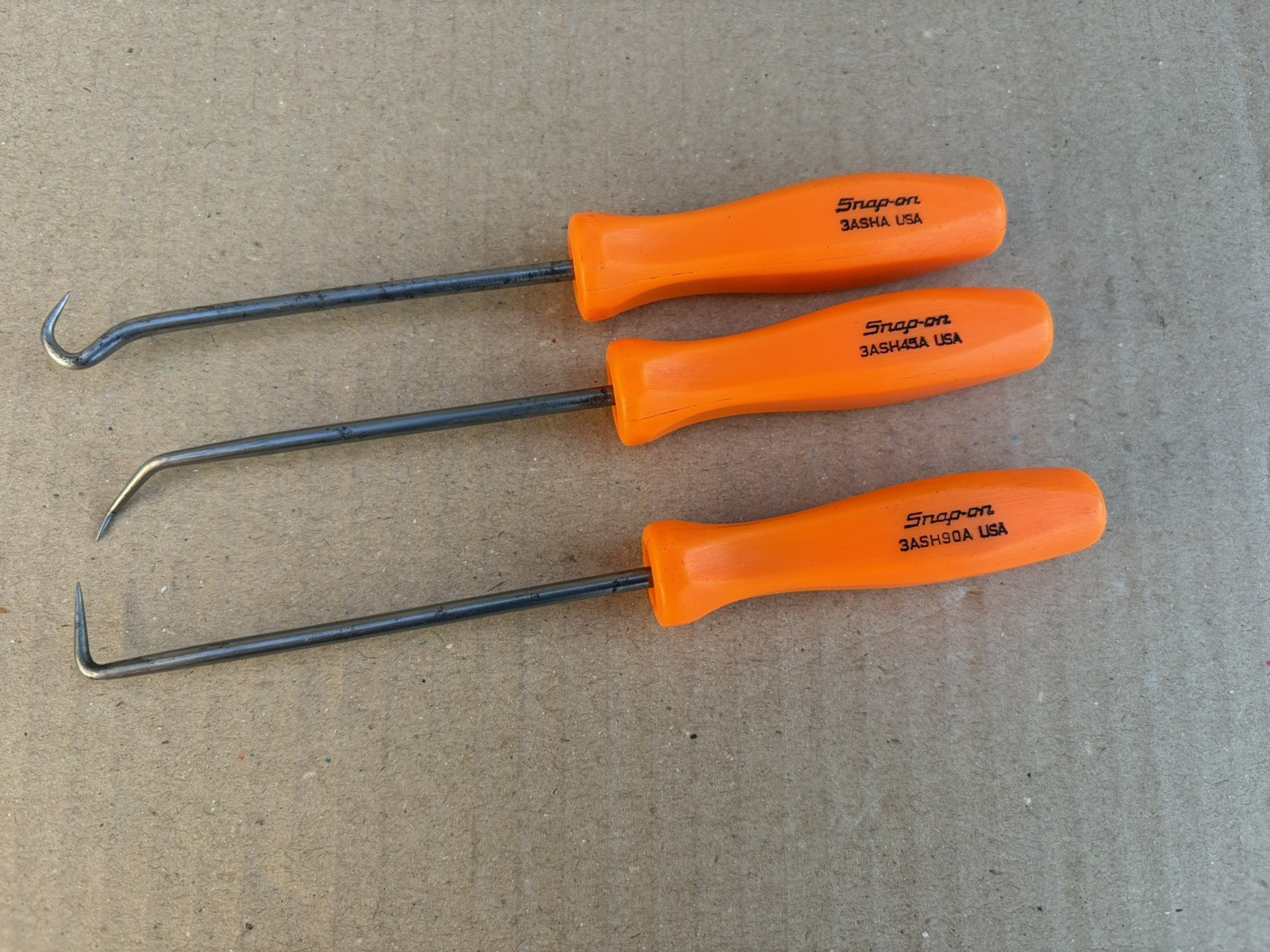 Snap On Hard Handled Orange Pick Set Rare In Wallet ASA204A