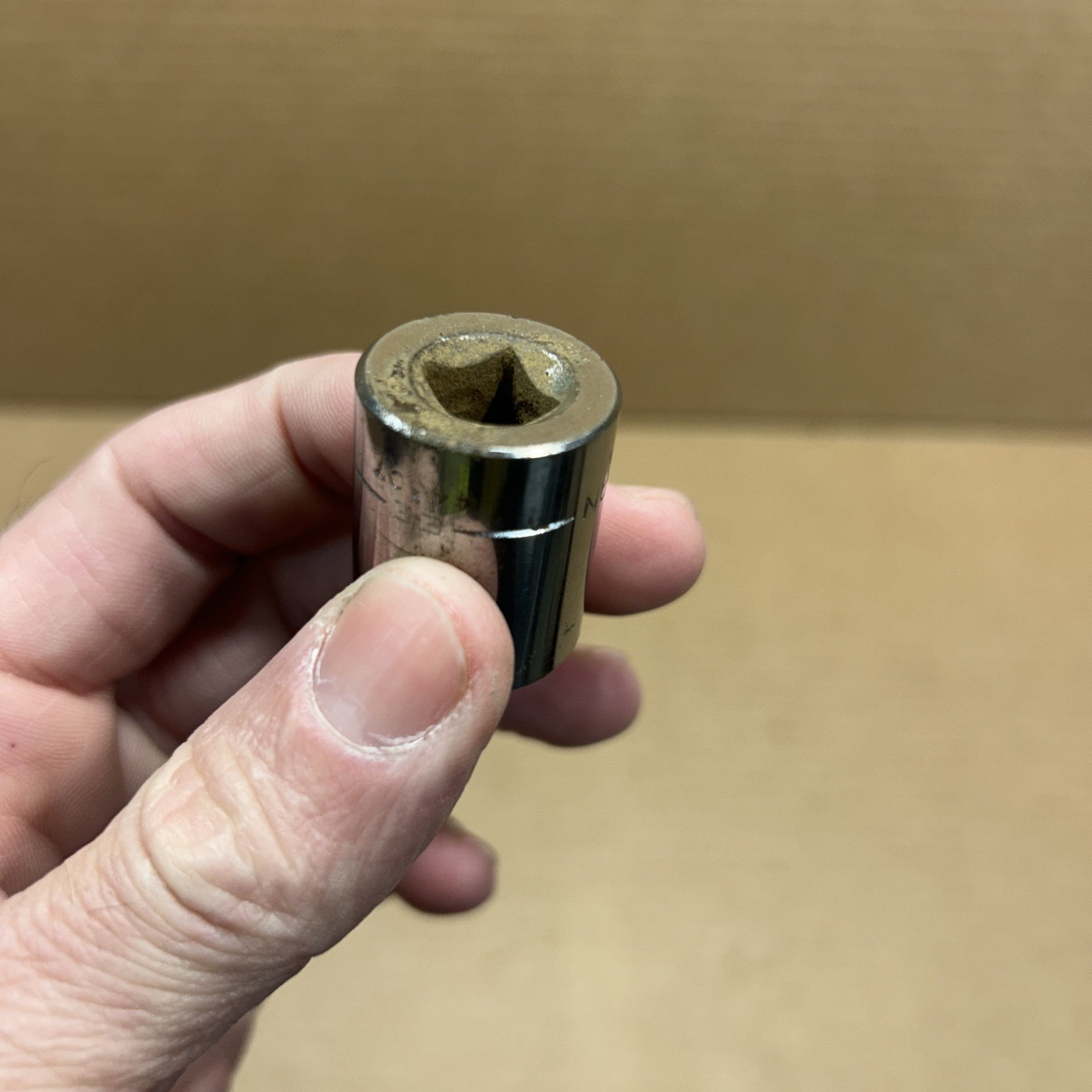 Craftsman 17mm 12 Point Shallow Chrome Socket 3/8″ Drive EE 44307 USA