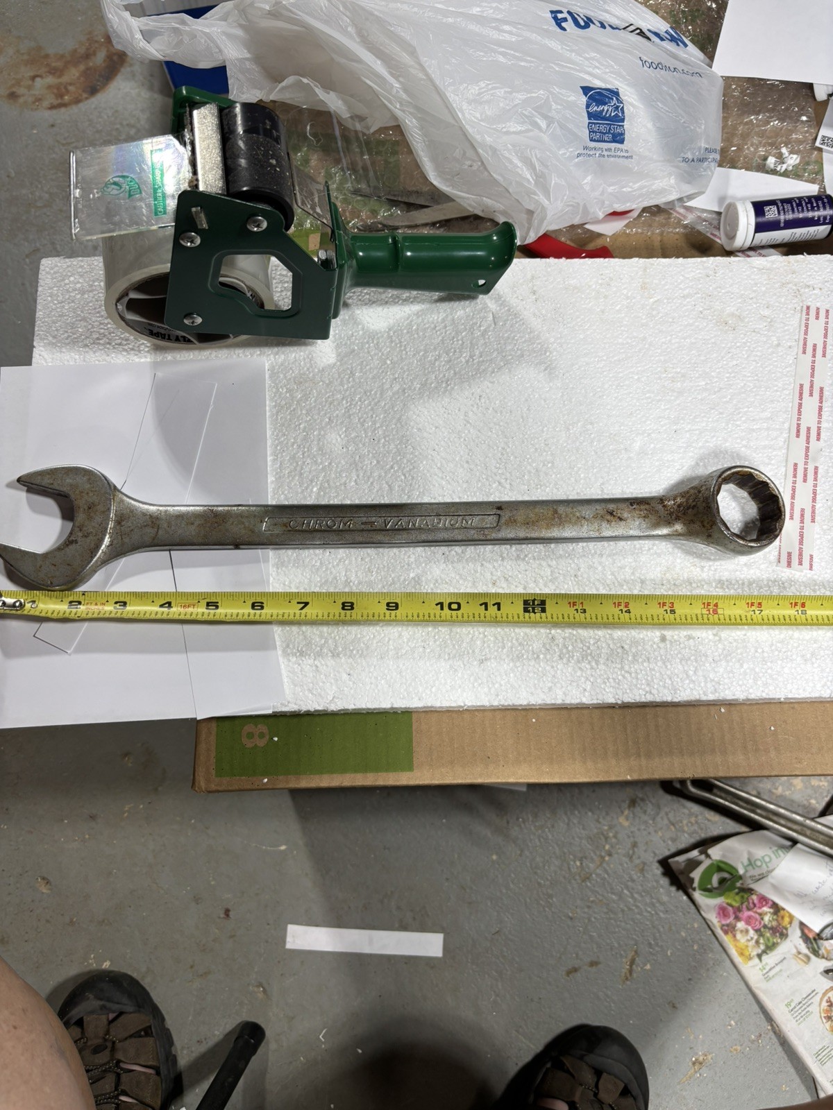 Vintage ELORA 205 36 mm Metric Combination Wrench Spanner W. Germany