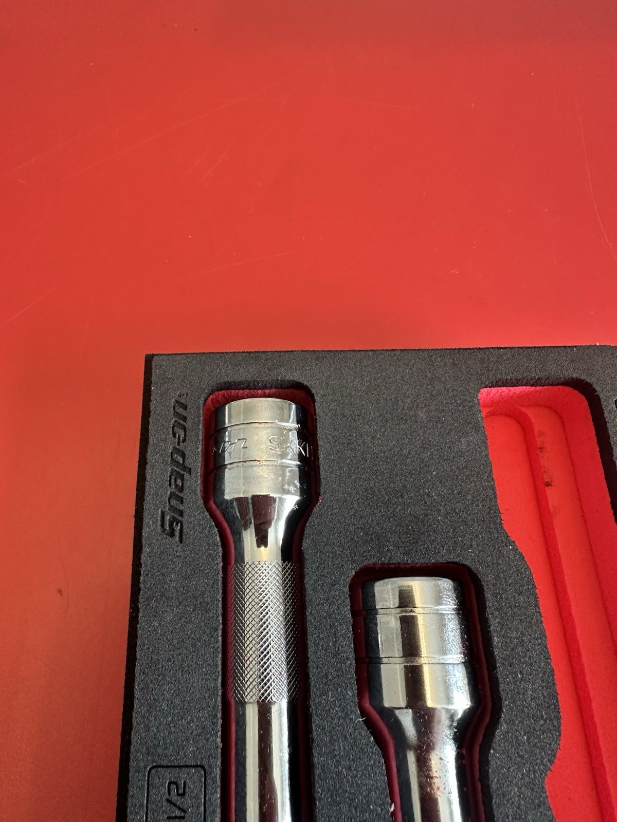 Snap On 9 pc 1/2 Drive Knurled Extension Accessory Set with PRO-FI Organization.