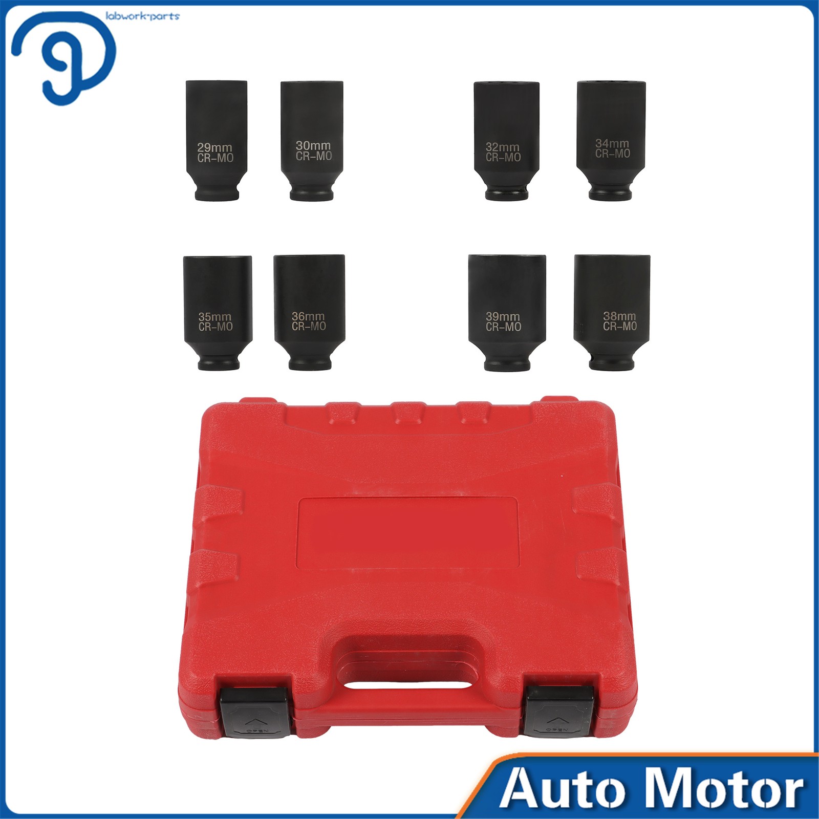 8Pcs 1/2″ Drive Deep Spindle Axle Nut Impact Socket Set 12 Point