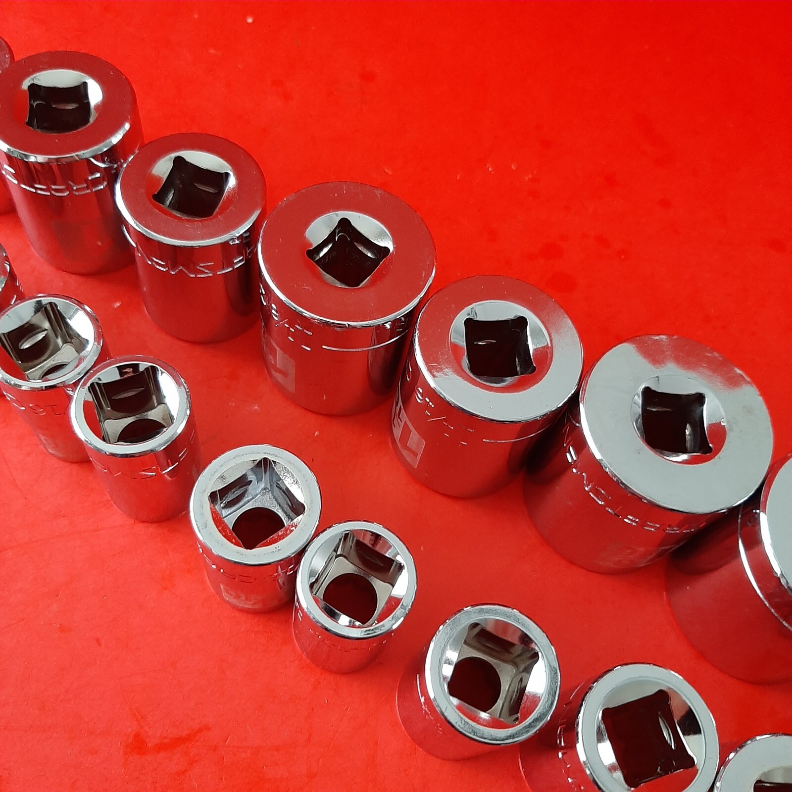 NEW Craftsman Easy Read 19 Pc 1/2 Drive 12Pt Shallow SAE Socket Set 3/8 to 1-1/2