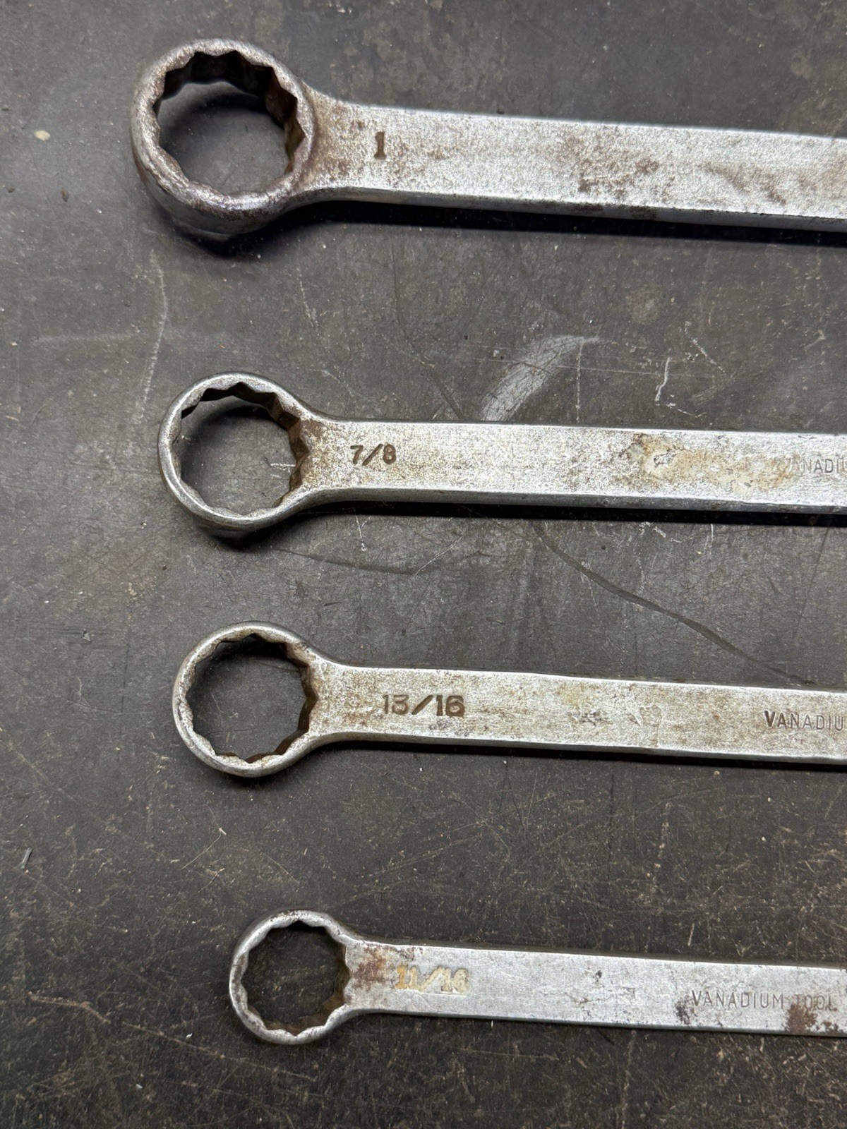 Vintage Vanadium Tool Company SAE Combination Wrenches Made in USA