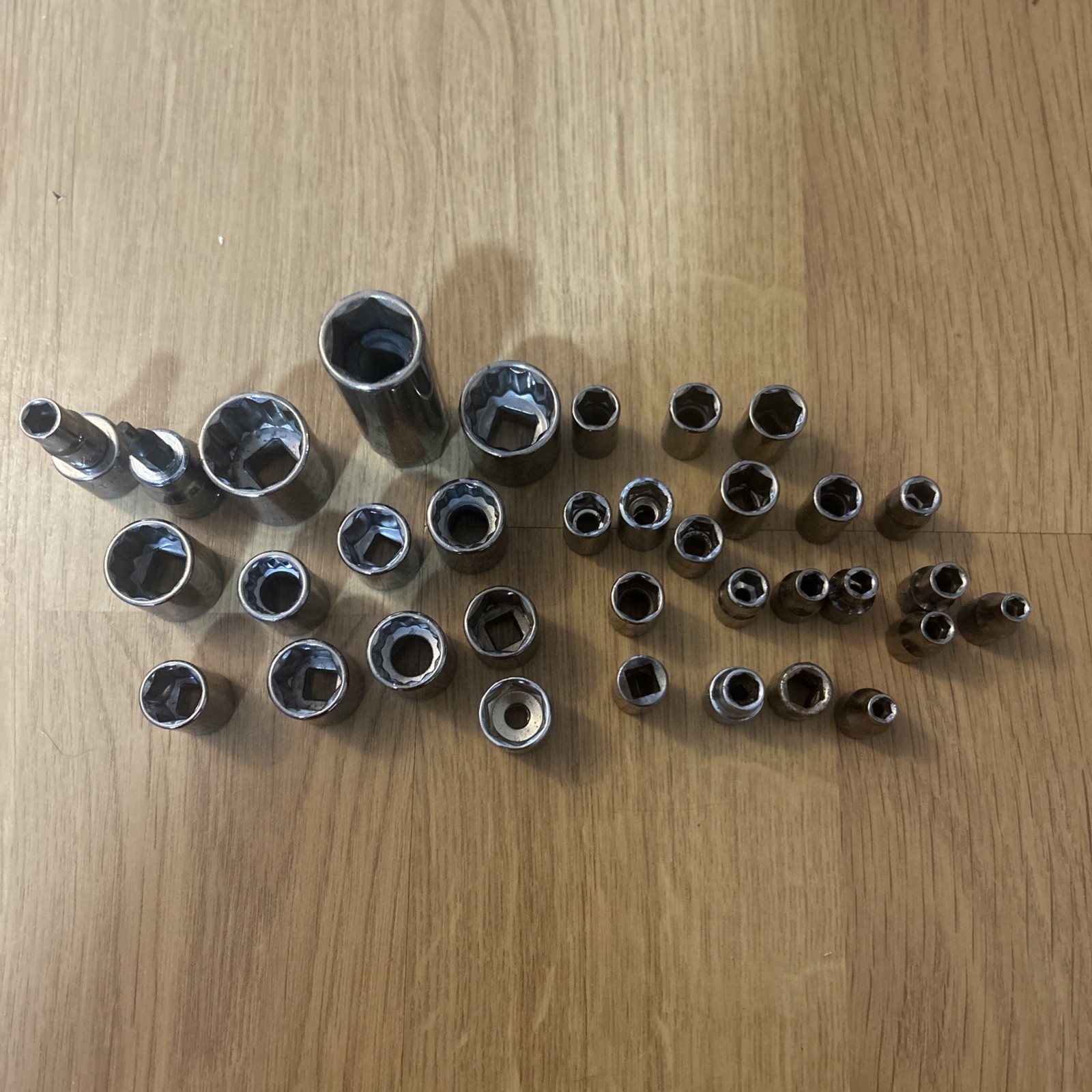 Sockets Lot Of 34 Mixed Assorted Craftsman USA Vintage