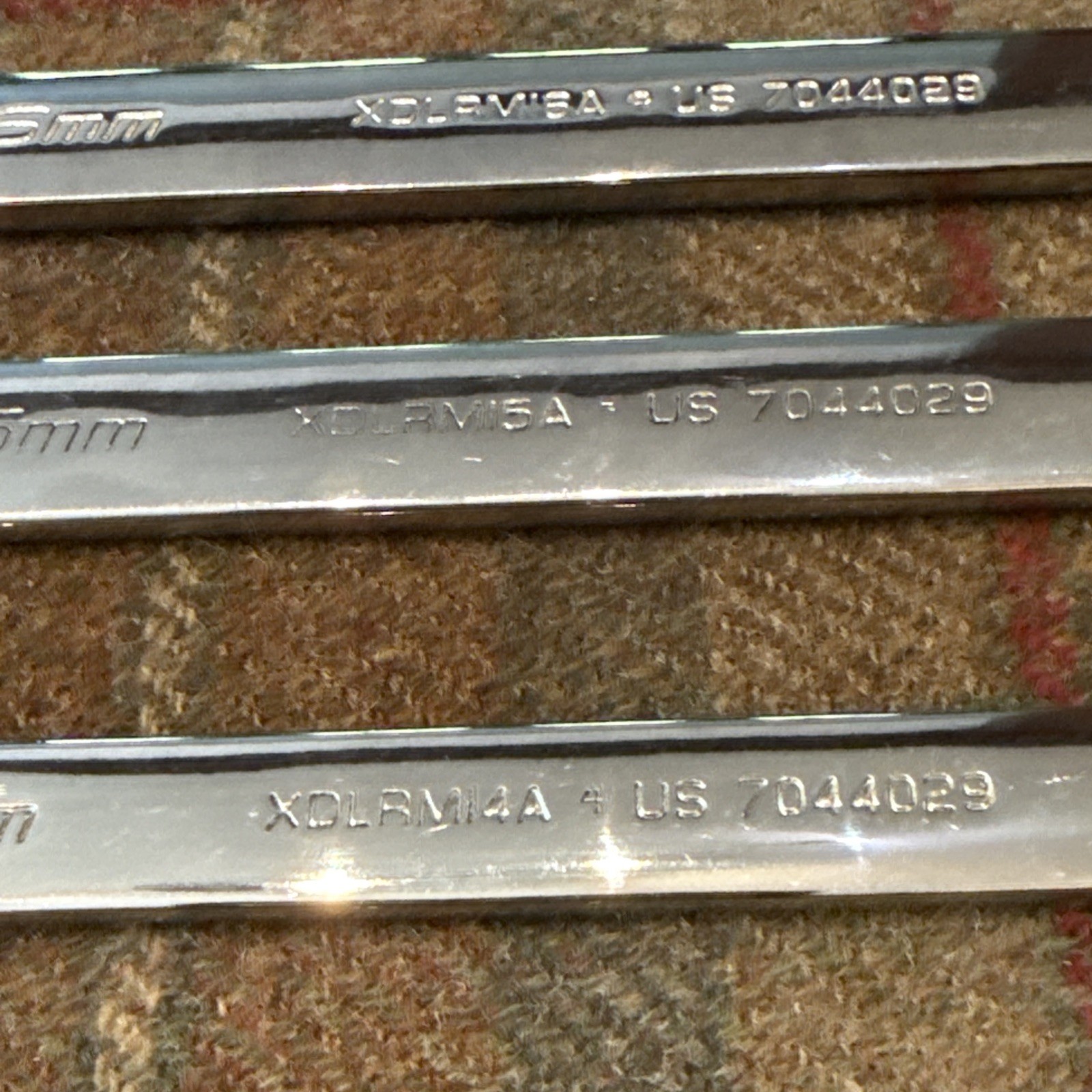 Snap-on 10pc METRIC Non-Reverse Ratcheting Combo Wrench Set SOXRM710A 10-19mm