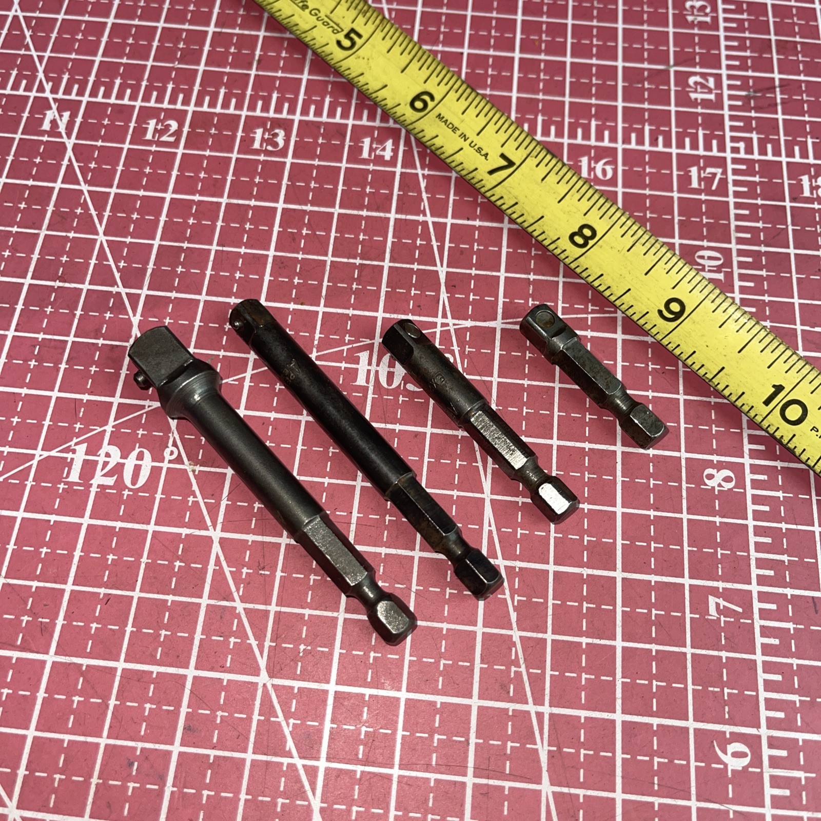 Vintage Apex 4 Pc 1/4» Power Drive Extension Set Ex250 1 2 3 & Ex3703 3/8 Drive